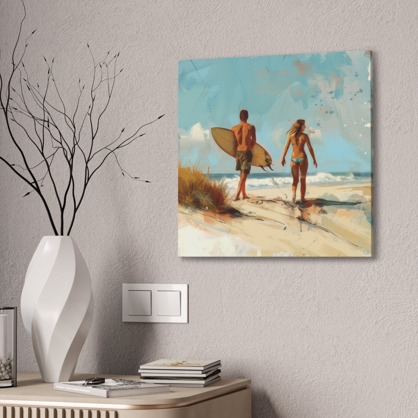 Beach and Surf - Canvas Stretched, 0.75"