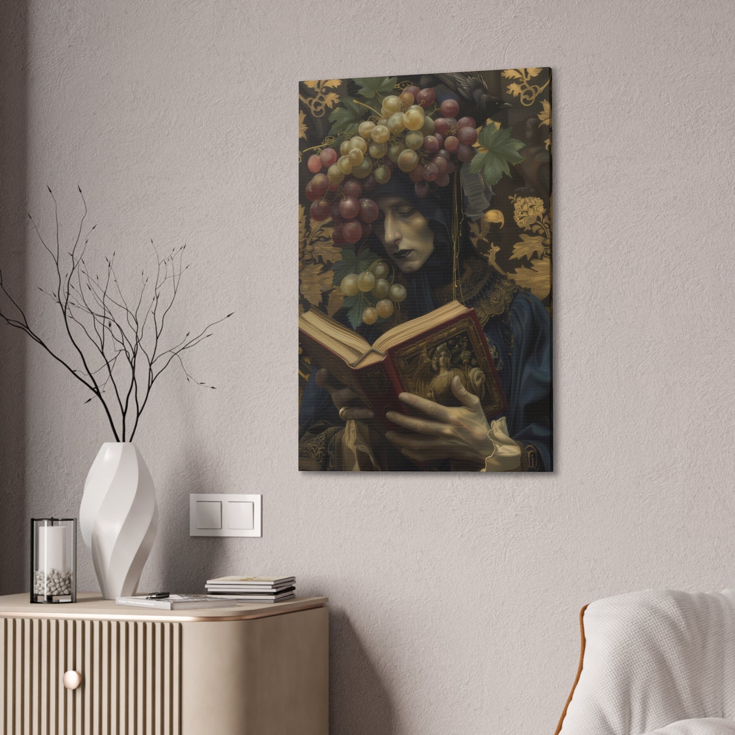 Solemn Book - Canvas Stretched, 0.75"