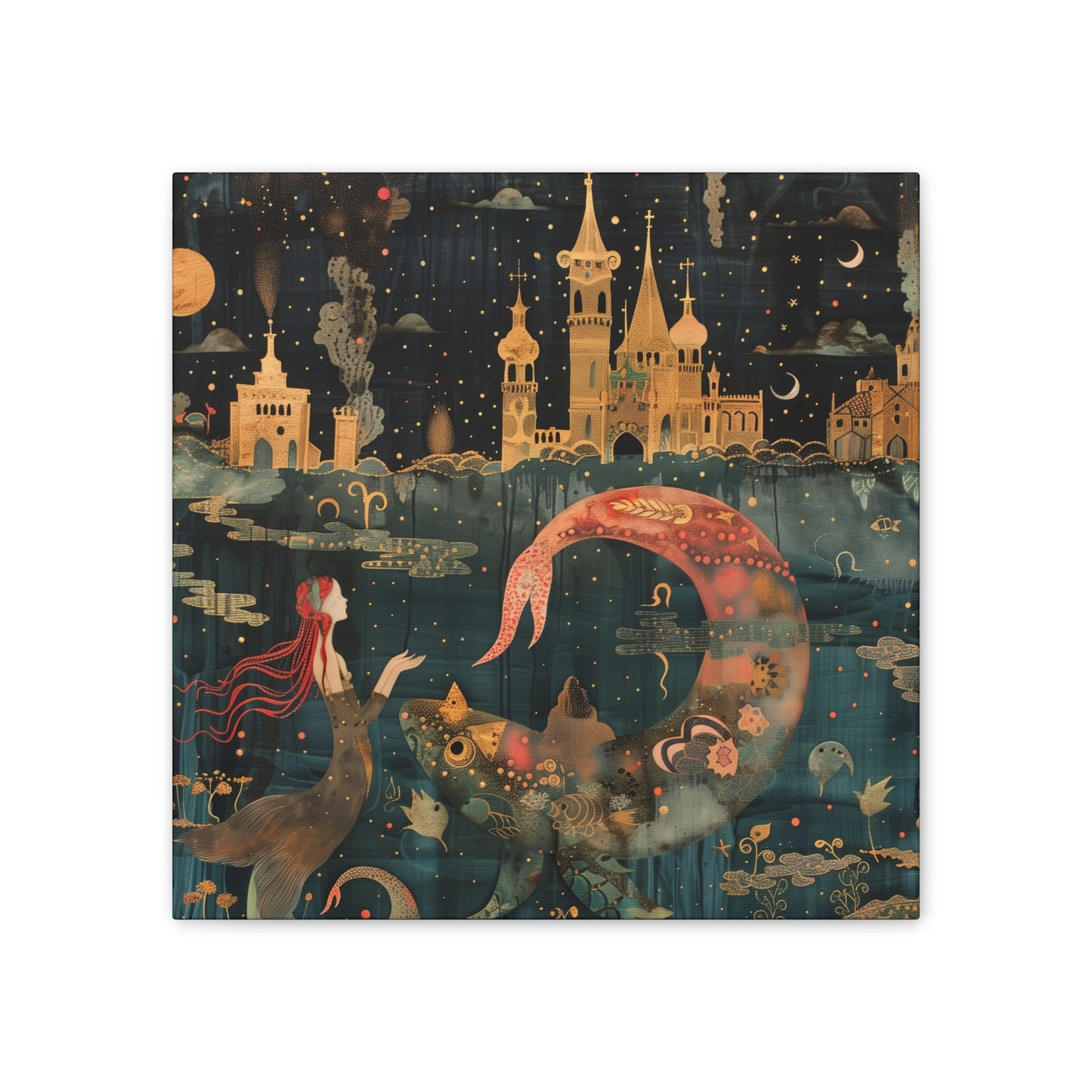 Mermaid - Canvas Stretched, 0.75"