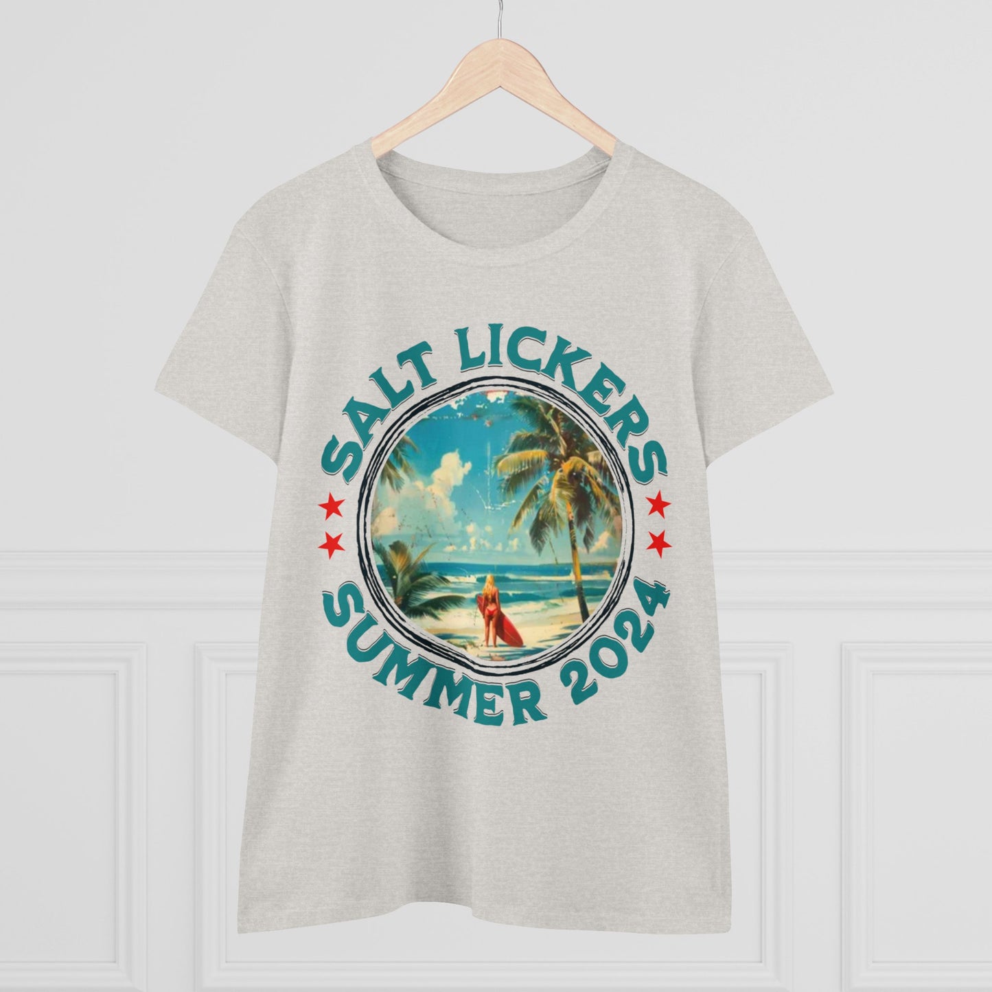 Surfing - Women's Midweight Cotton Tee