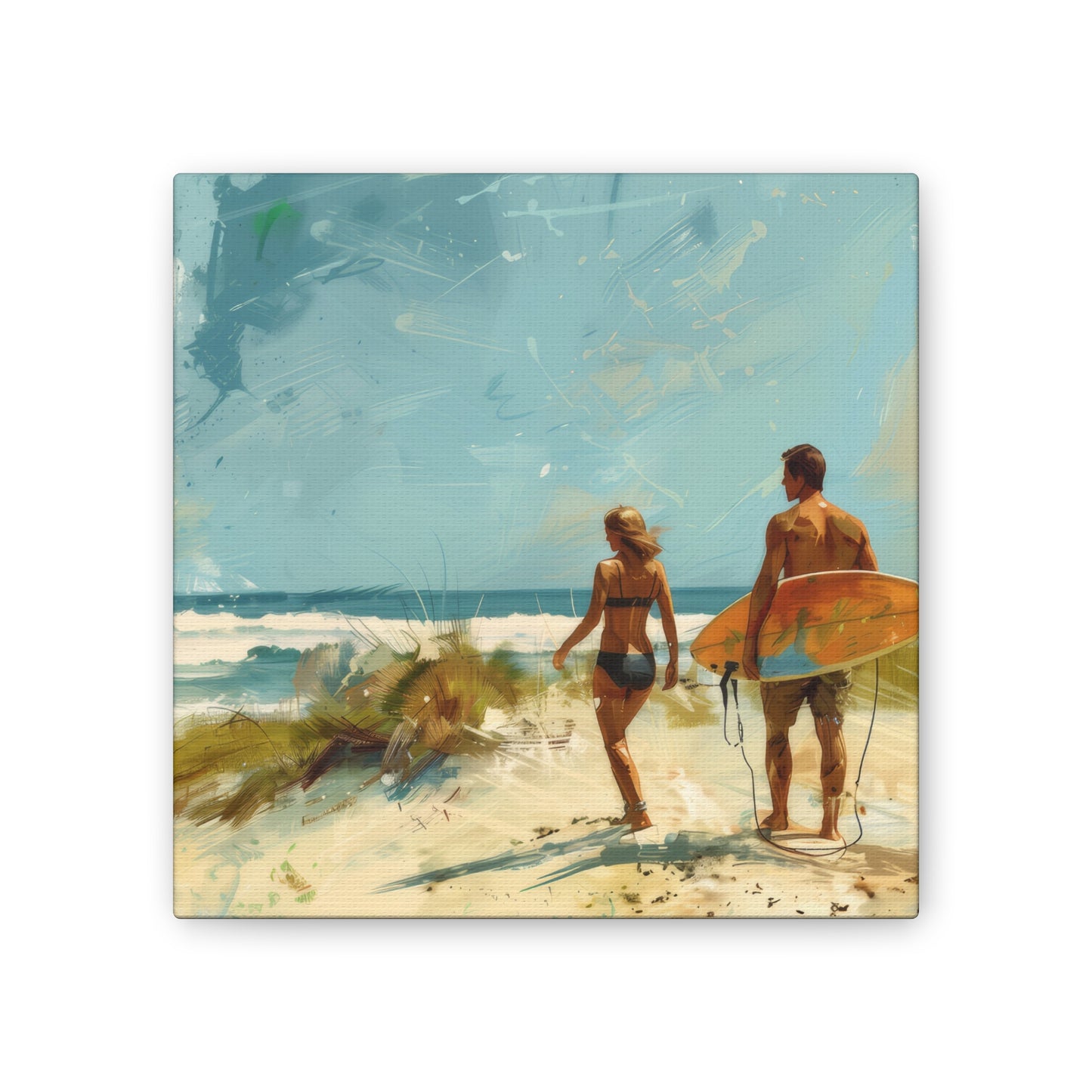 Beach and Surf - Canvas Stretched, 0.75"