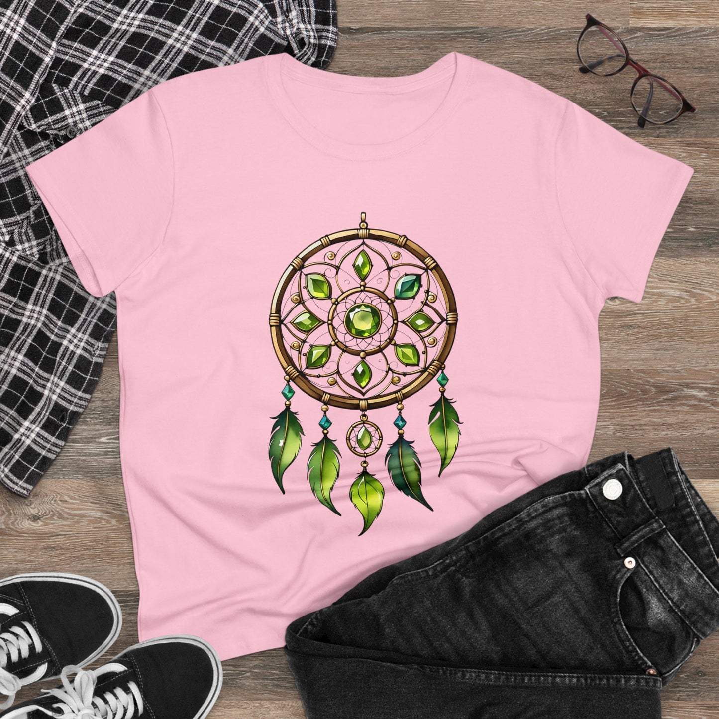Peridot Dream Catcher - Leo - Astrology - Women's Midweight Cotton Tee