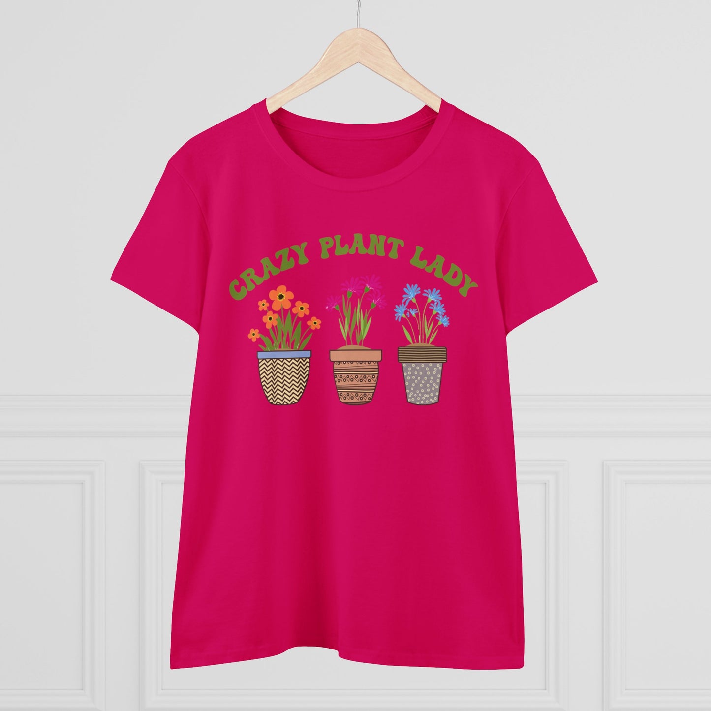 Crazy Plant Lady - Gardening - Women's Midweight Cotton Tee