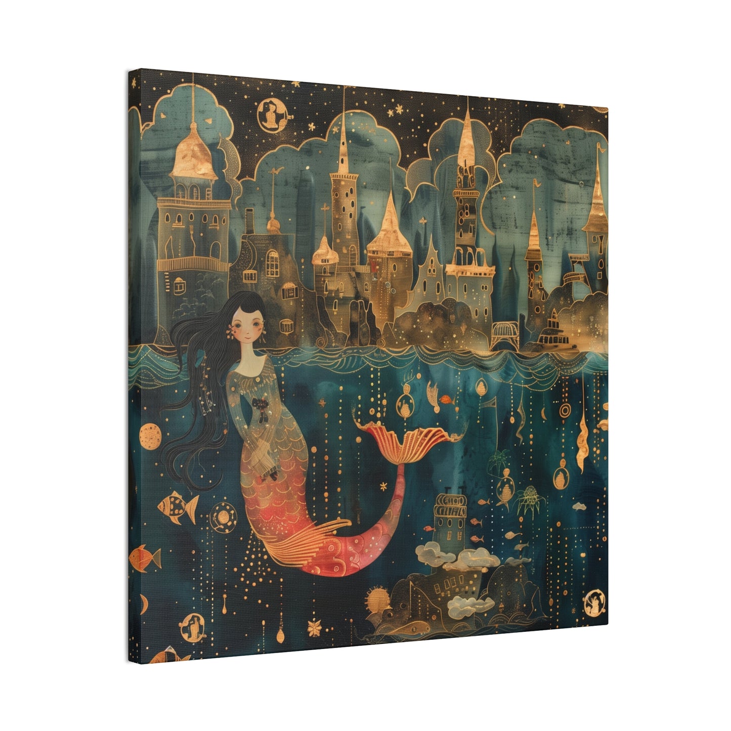 Mermaid - Canvas Stretched, 0.75"