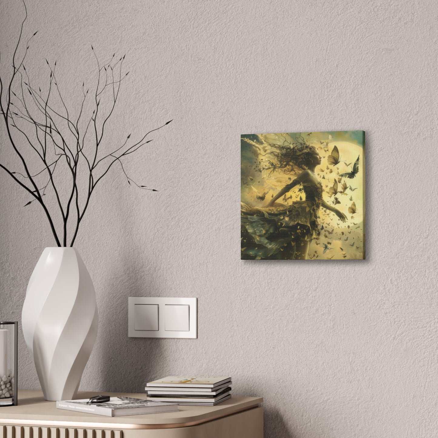 Butterflies and Fairies - Canvas Stretched, 0.75"