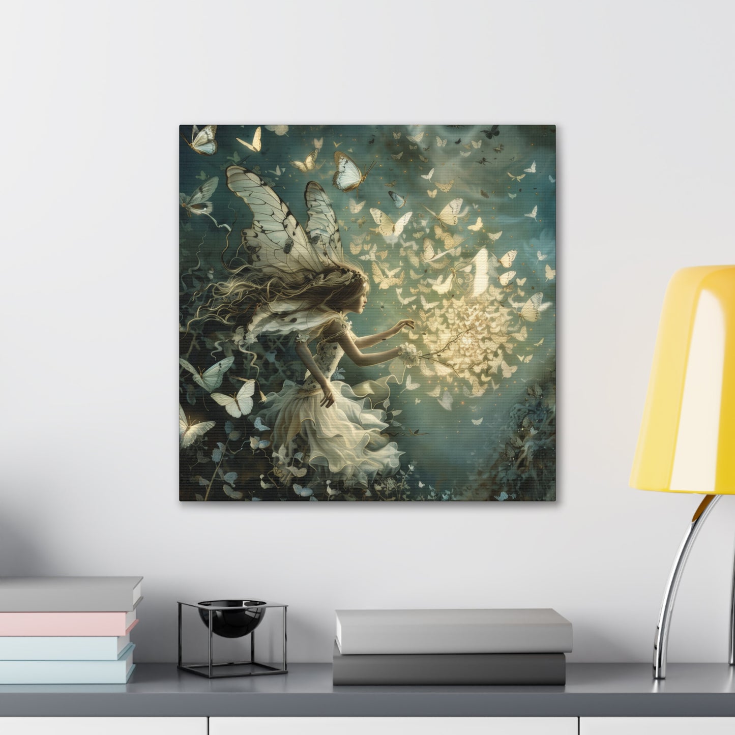 Butterflies and Fairies - Canvas Stretched, 0.75"