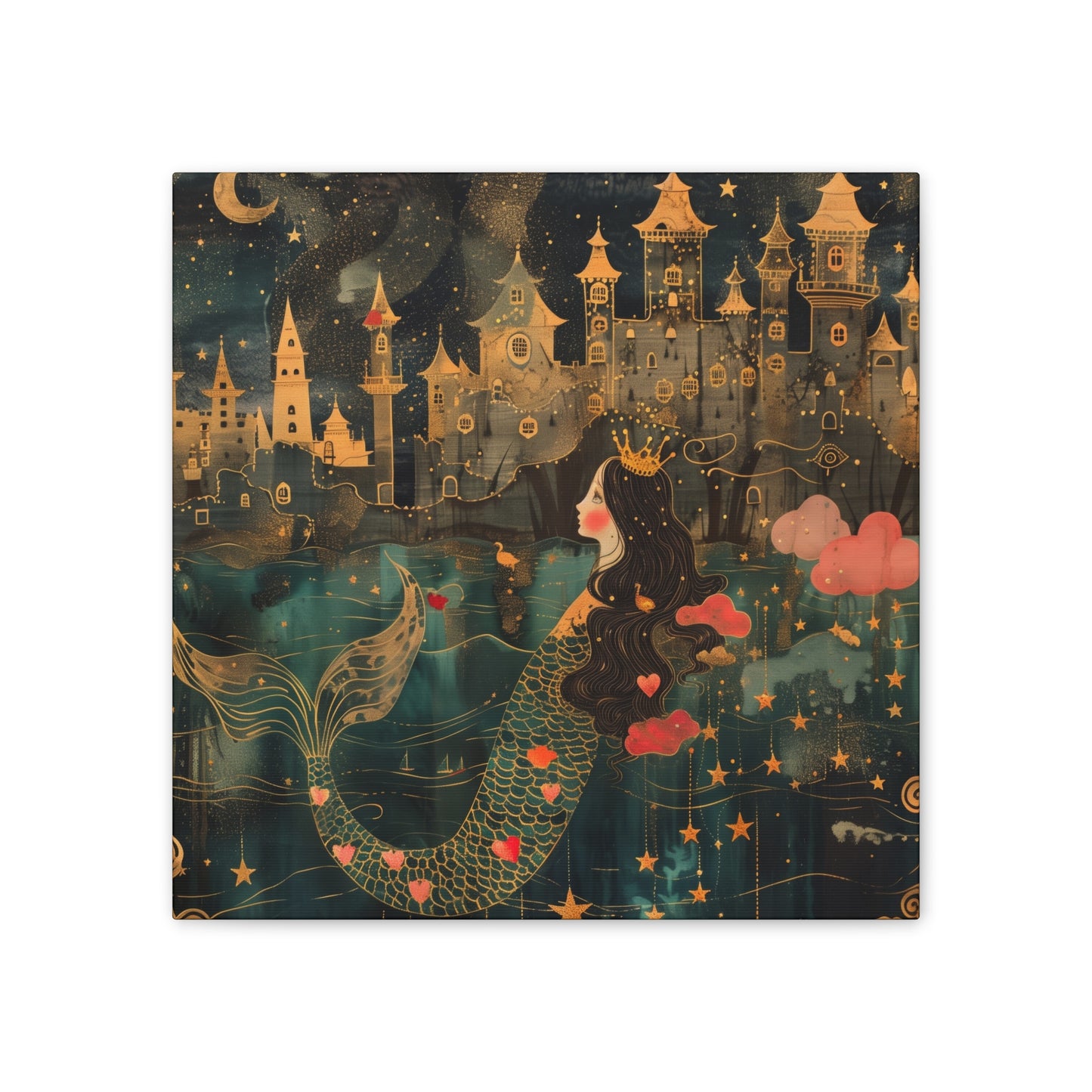 Mermaid - Canvas Stretched, 0.75"