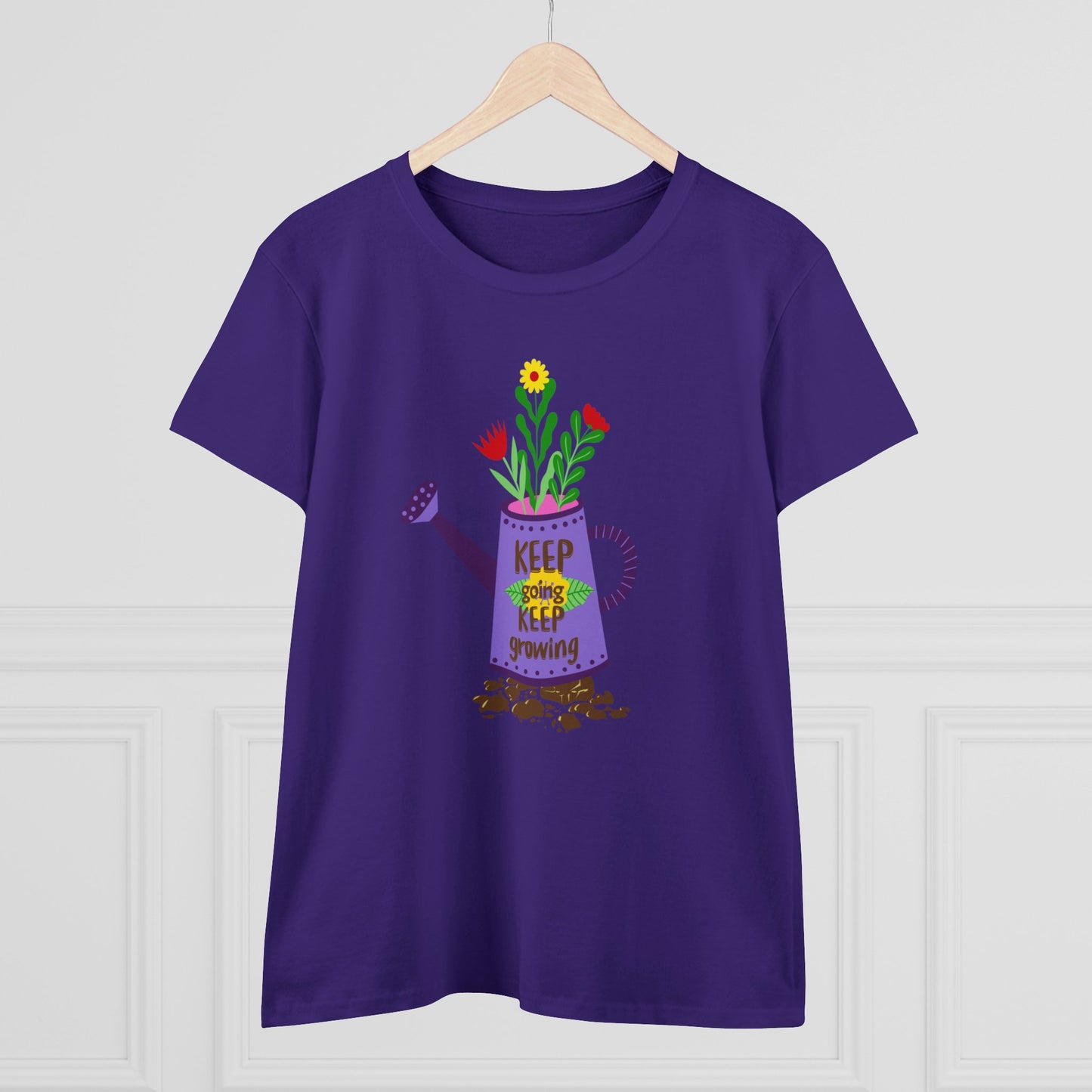 Keep Going Keep Growing - Gardening - Women's Midweight Cotton Tee