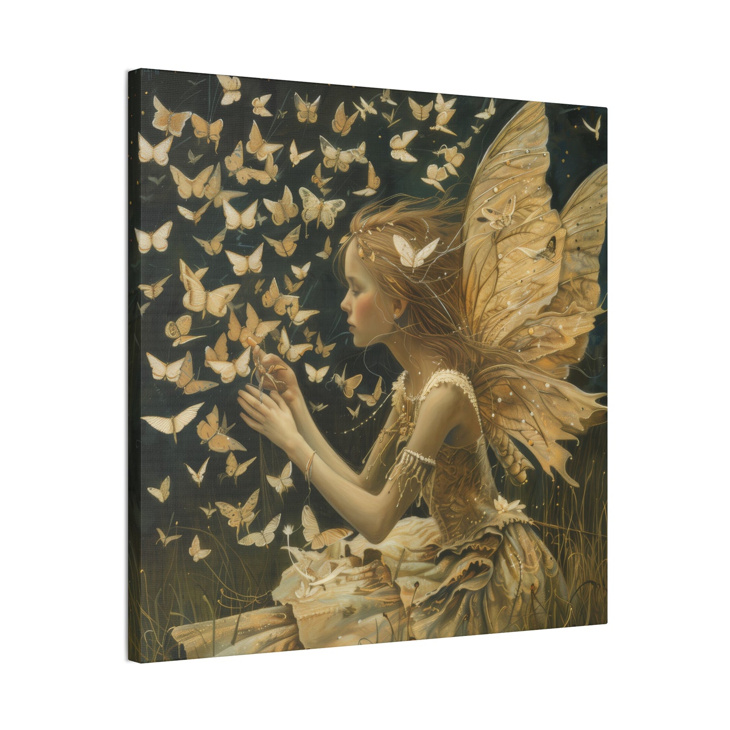 Butterflies and Fairies - Canvas Stretched, 0.75"