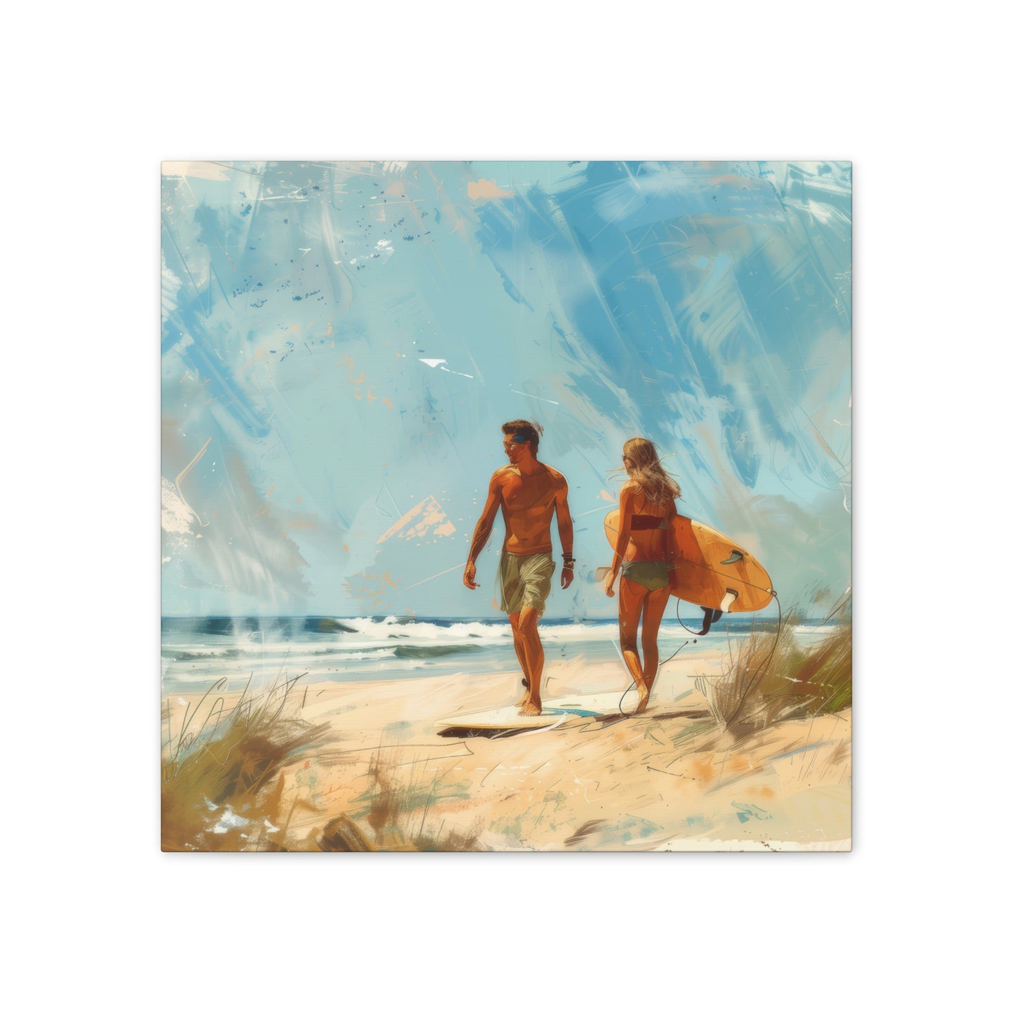 Beach and Surf - Canvas Stretched, 0.75"