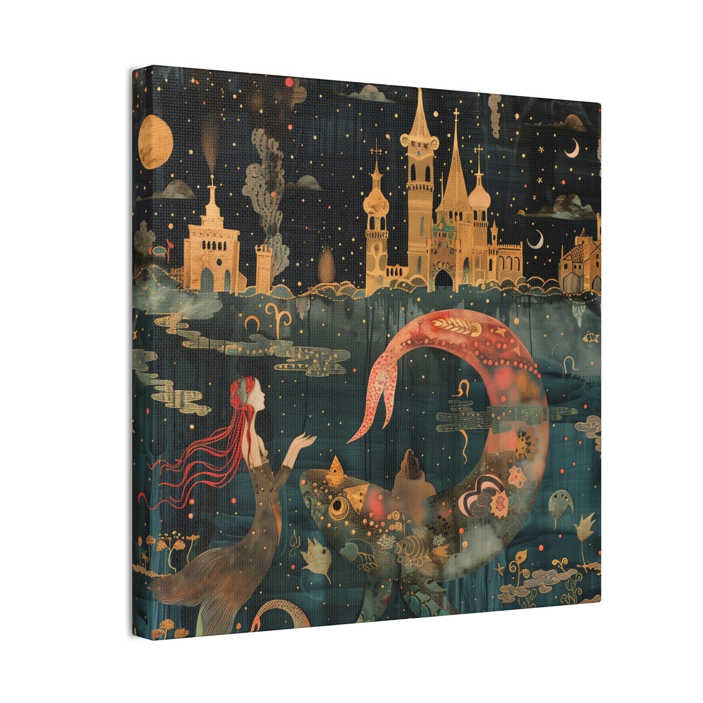 Mermaid - Canvas Stretched, 0.75"