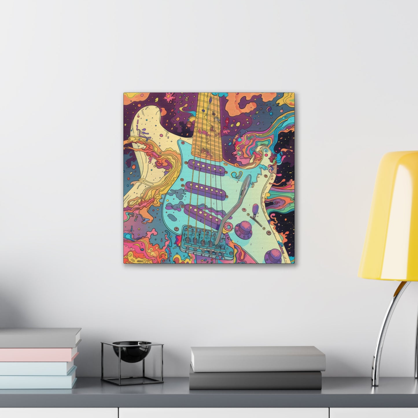 Trippy Guitar - Canvas Stretched, 0.75"