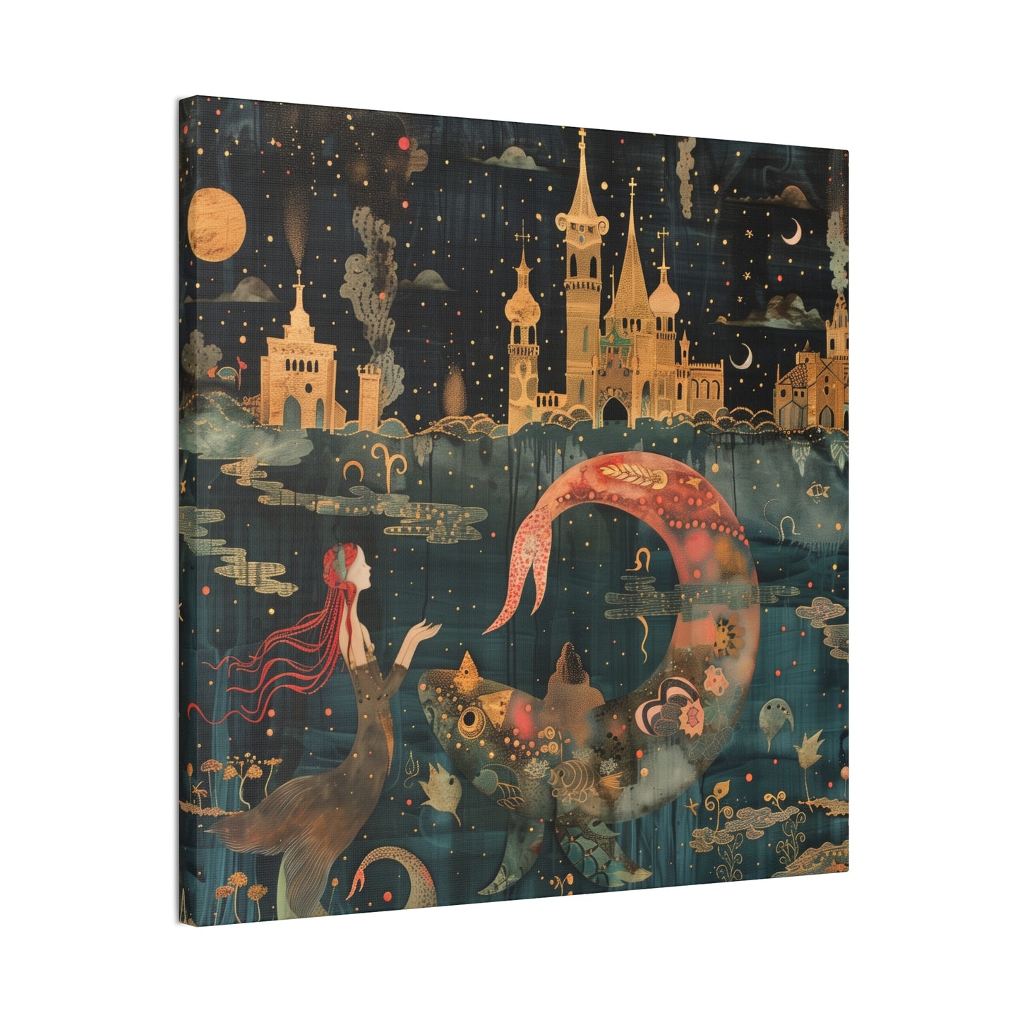 Mermaid - Canvas Stretched, 0.75"
