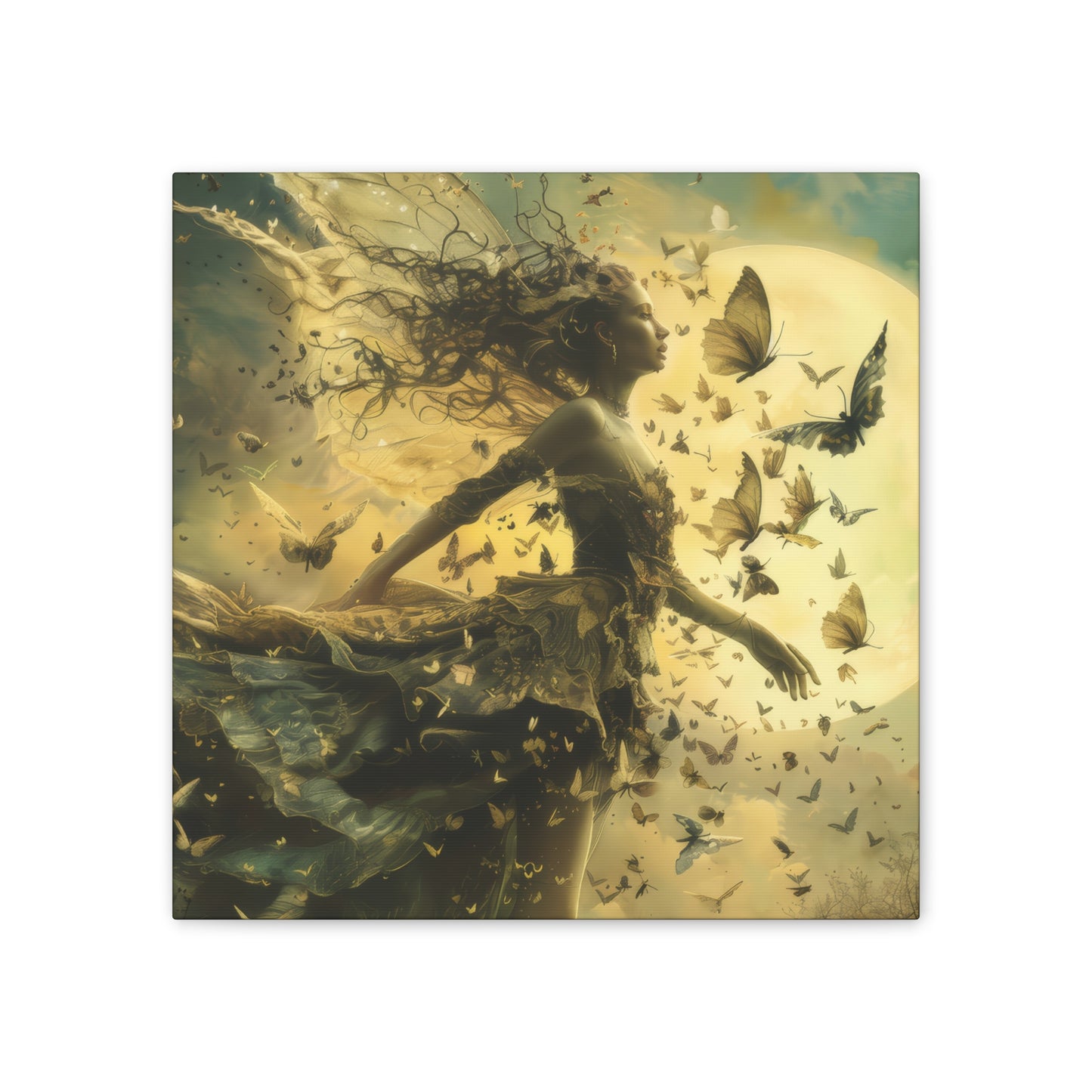 Butterflies and Fairies - Canvas Stretched, 0.75"