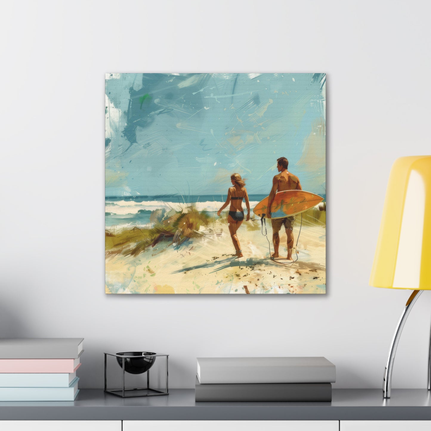 Beach and Surf - Canvas Stretched, 0.75"