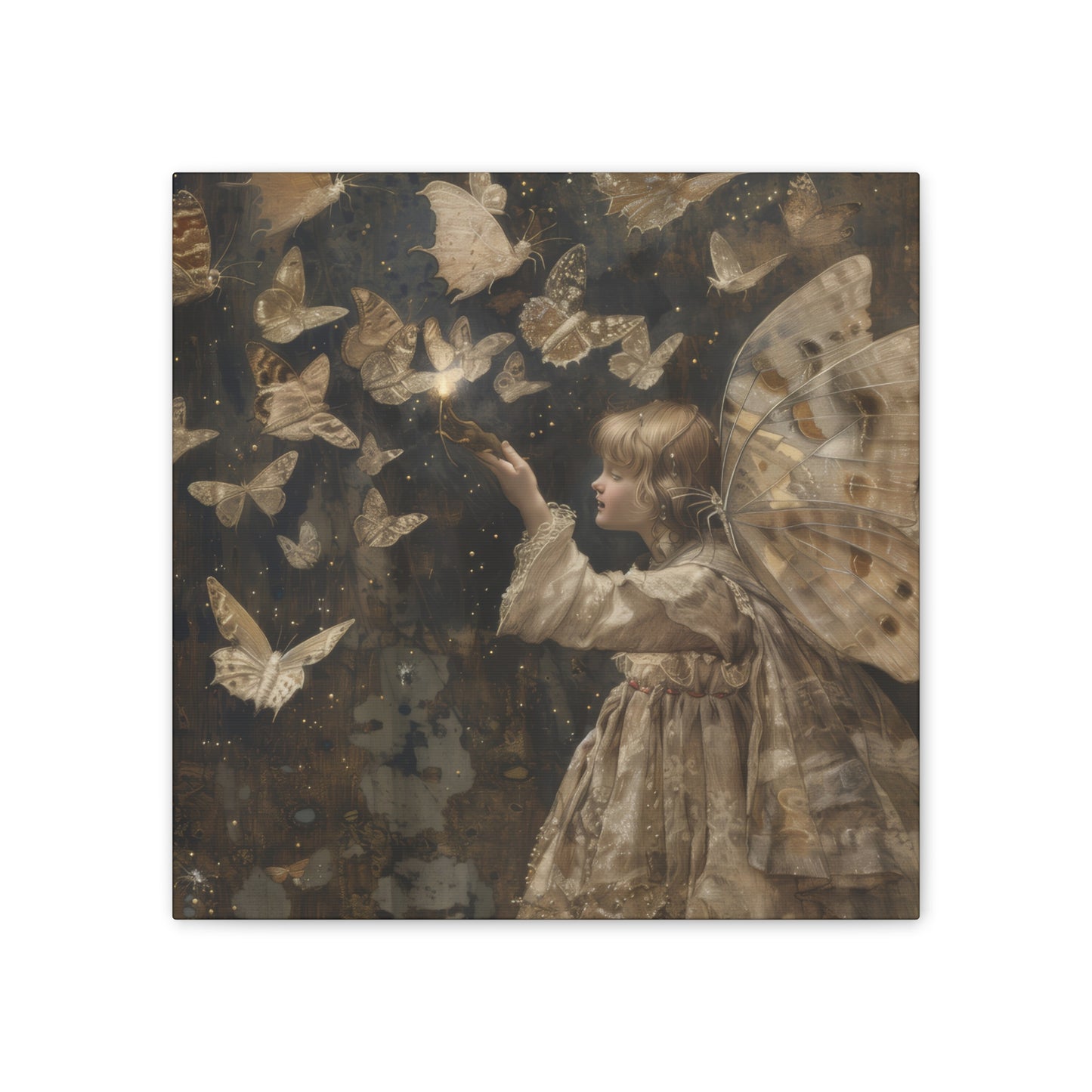 Butterflies and Fairies - Canvas Stretched, 0.75"
