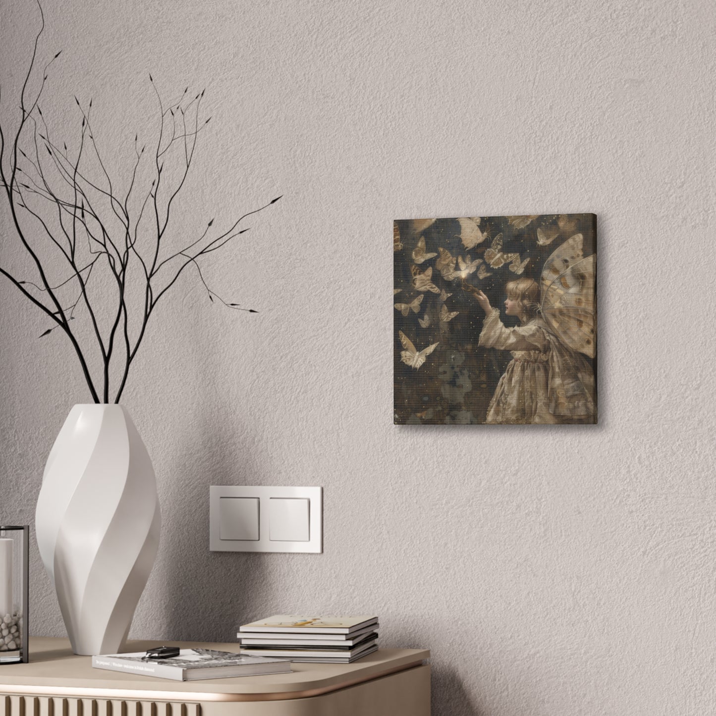 Butterflies and Fairies - Canvas Stretched, 0.75"