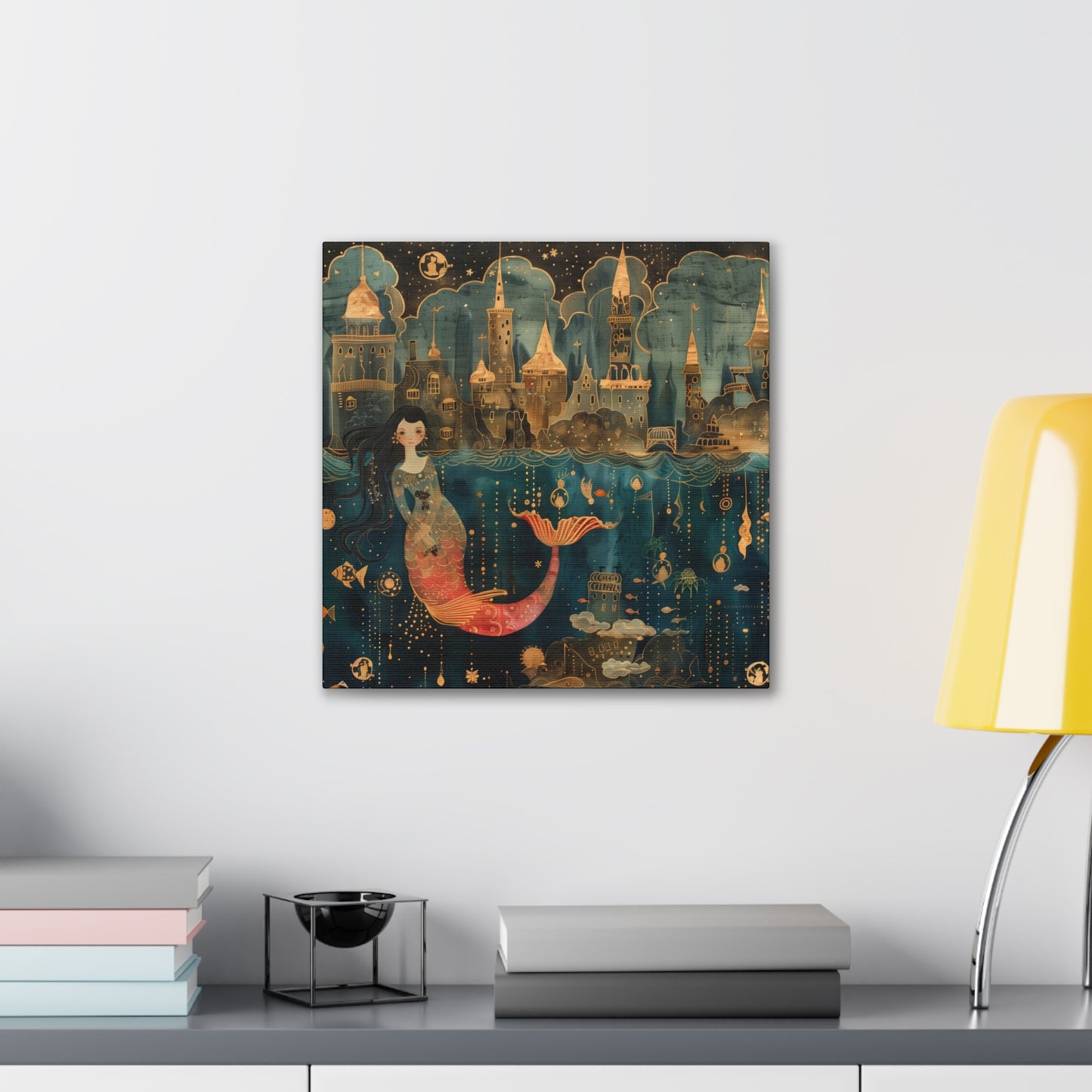 Mermaid - Canvas Stretched, 0.75"