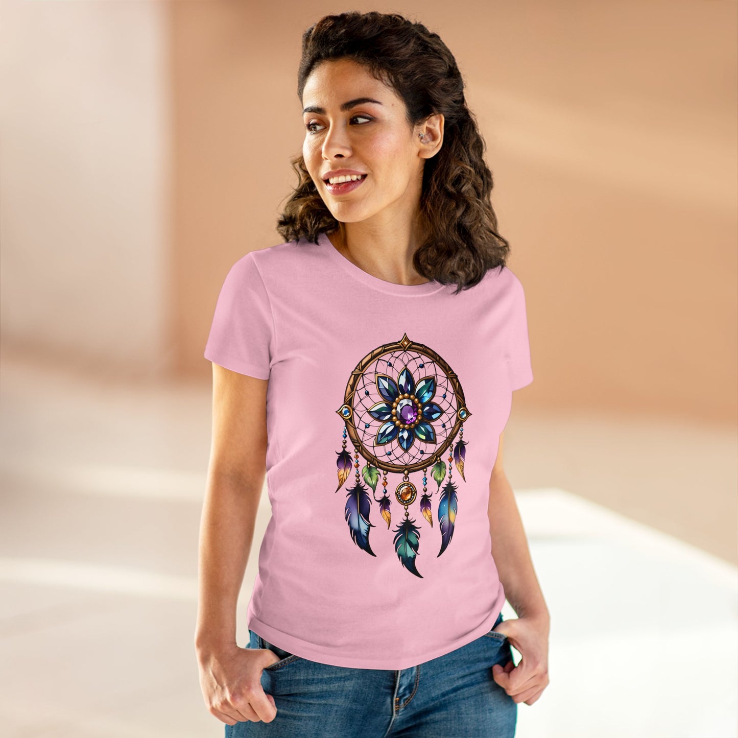 Alexandrite Dream Catcher - Gemini - Astrology - Women's Midweight Cotton Tee