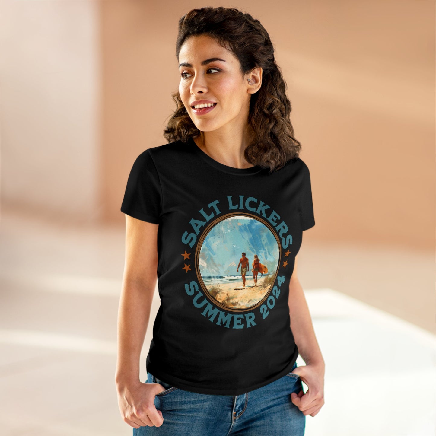 Surfing - Women's Midweight Cotton Tee