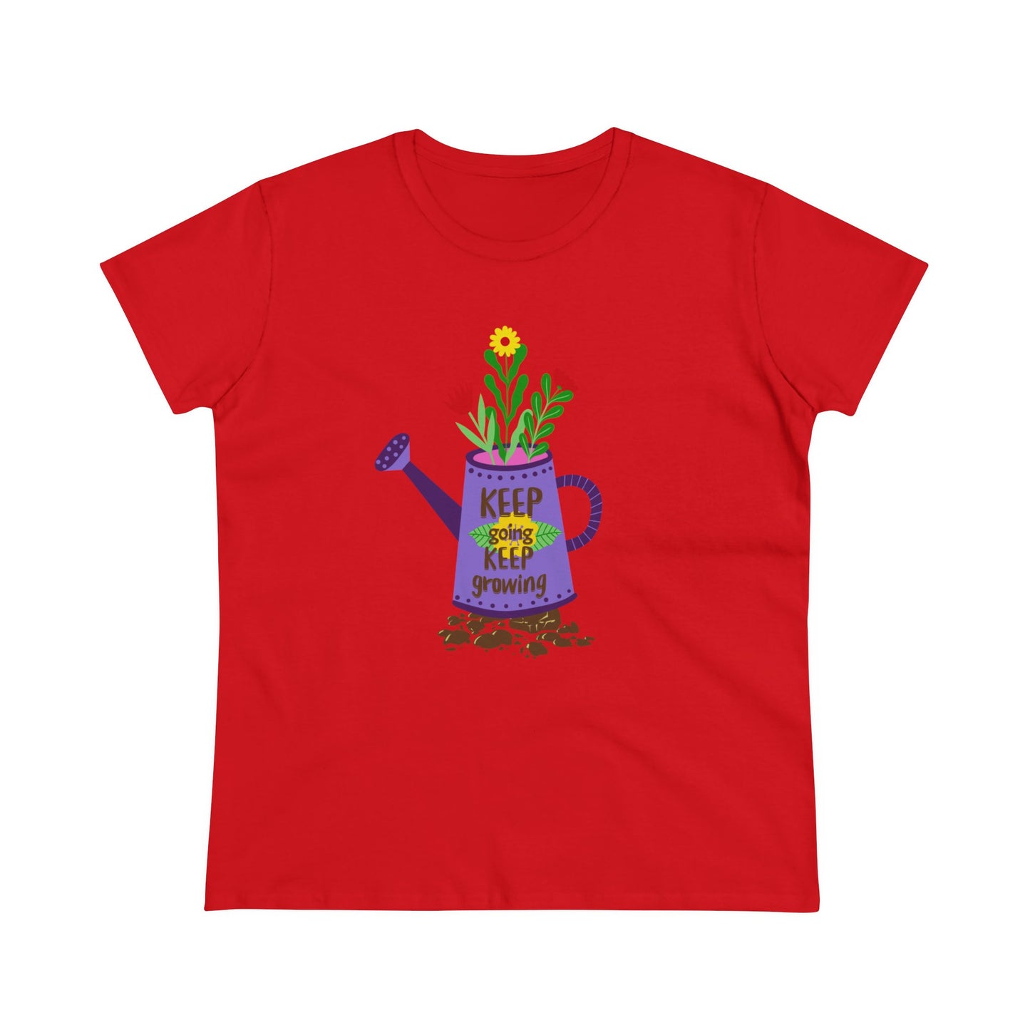 Keep Going Keep Growing - Gardening - Women's Midweight Cotton Tee