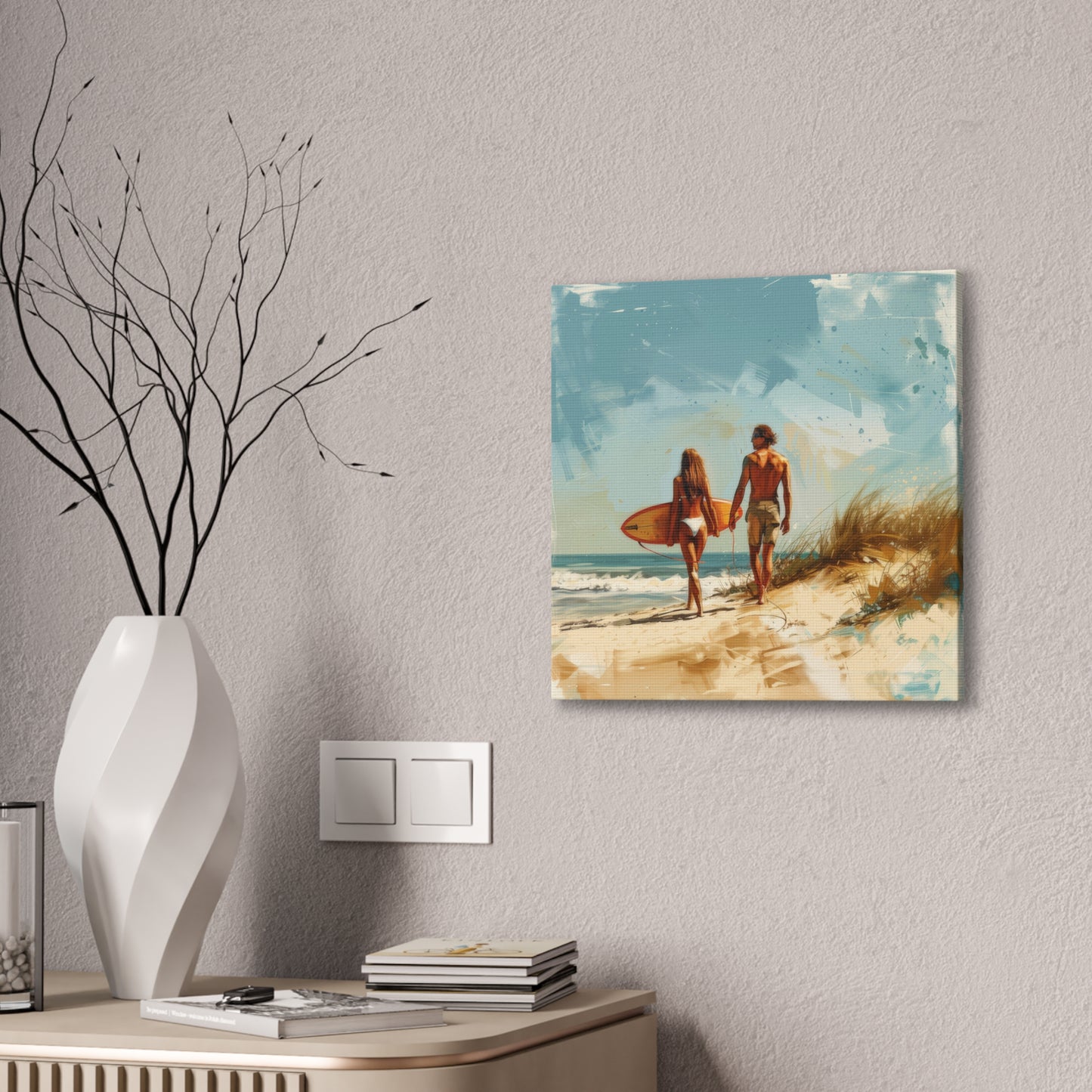 Beach and Surf - Canvas Stretched, 0.75"