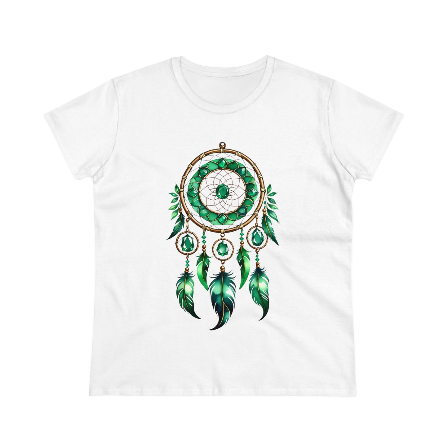 Emerald Dream Catcher - Taurus - Astrology - Women's Midweight Cotton Tee
