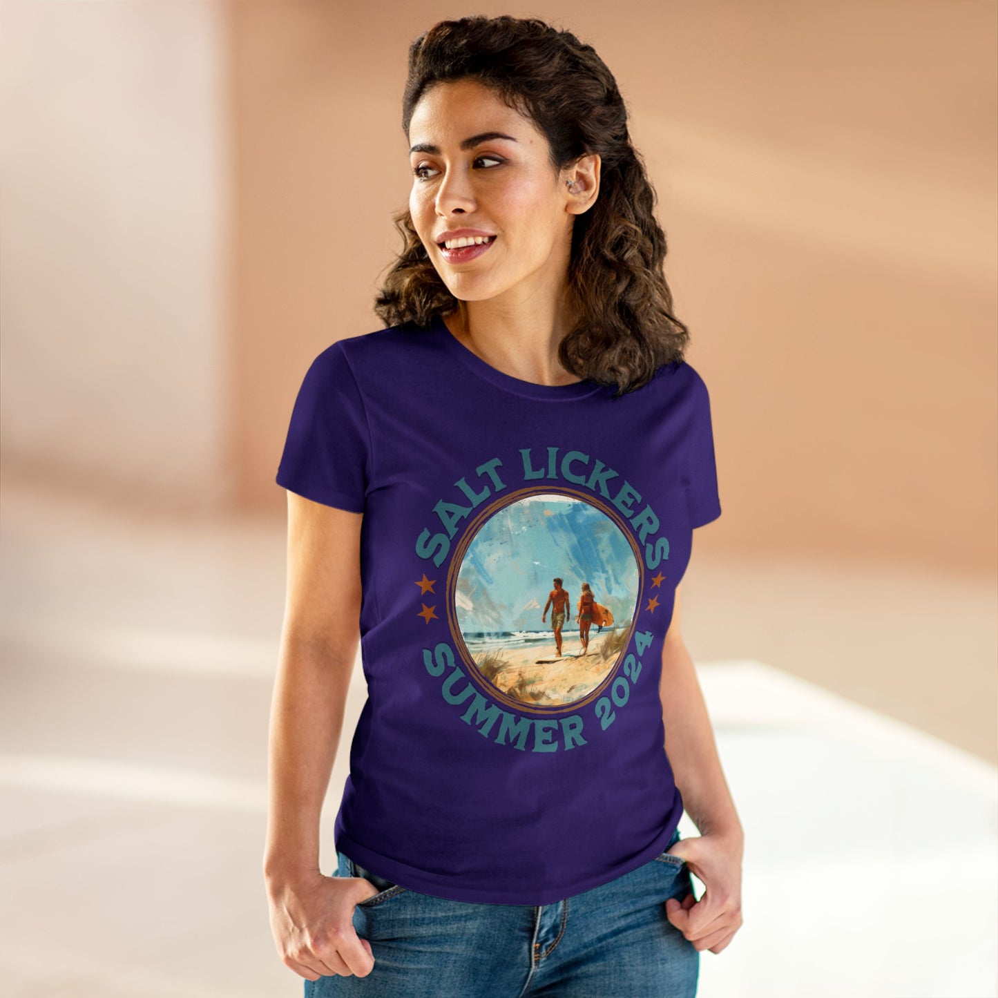 Surfing - Women's Midweight Cotton Tee