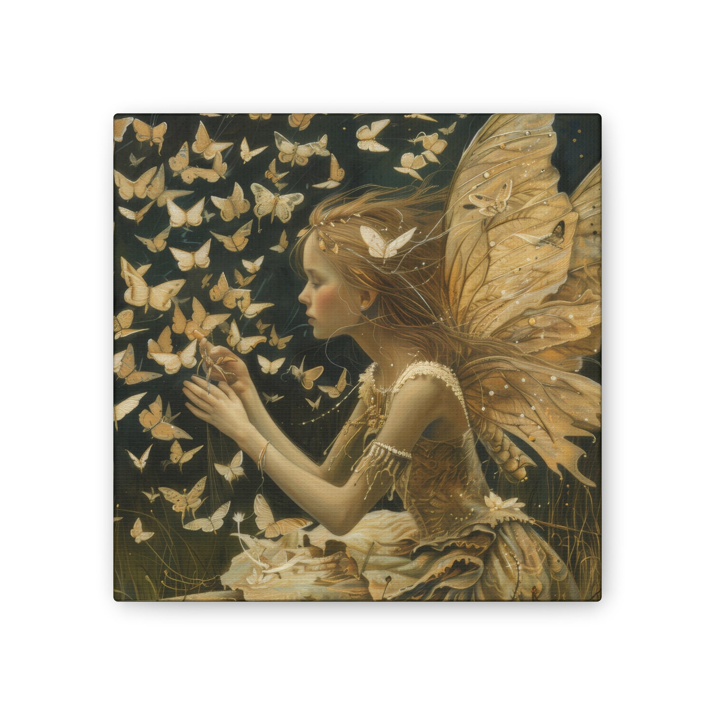 Butterflies and Fairies - Canvas Stretched, 0.75"