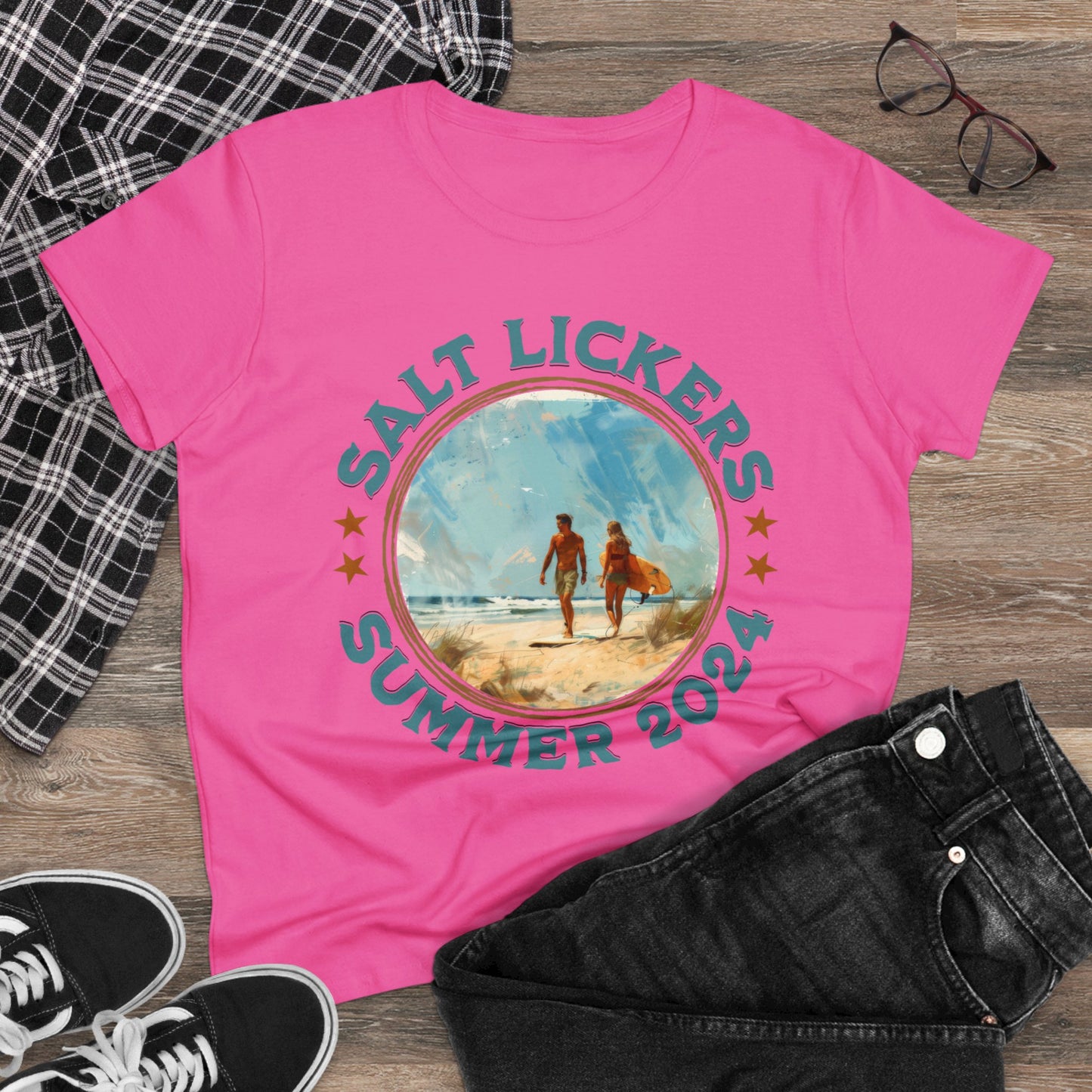 Surfing - Women's Midweight Cotton Tee