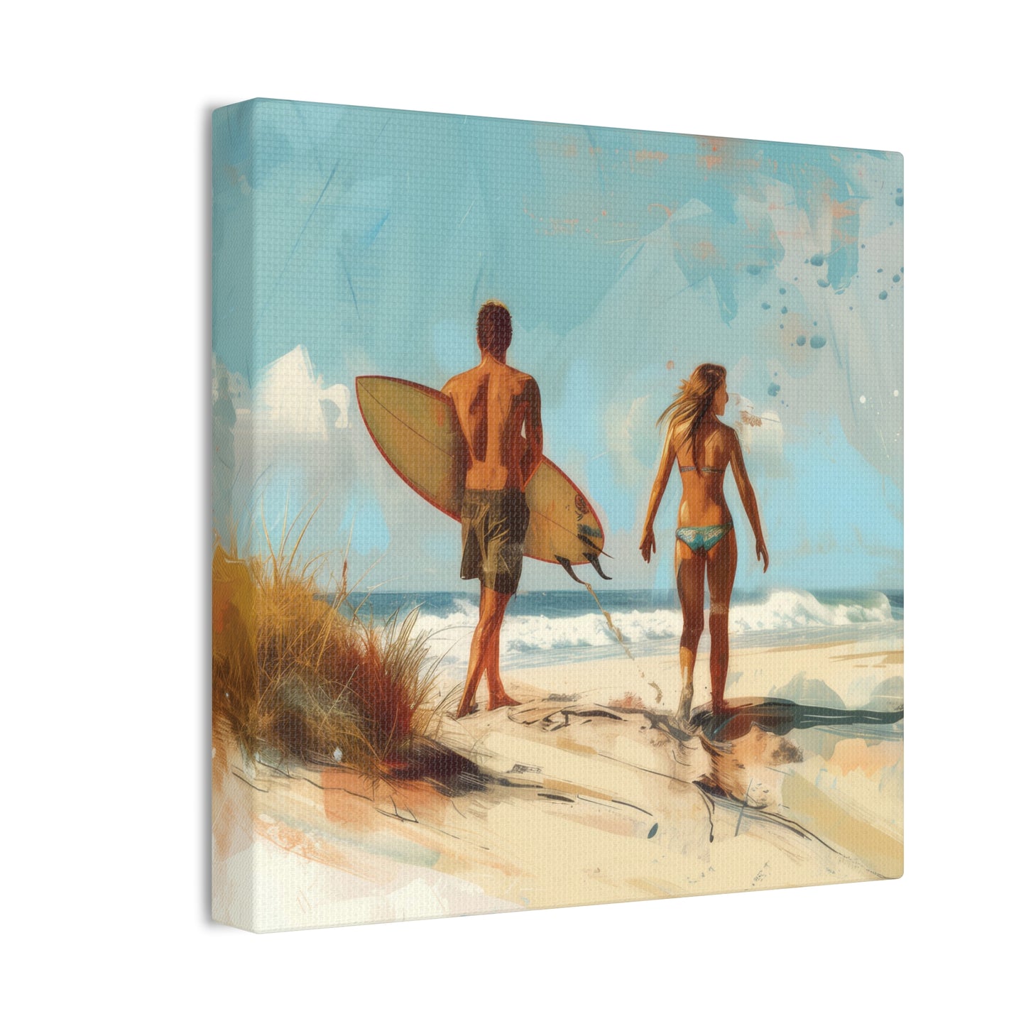 Beach and Surf - Canvas Stretched, 0.75"