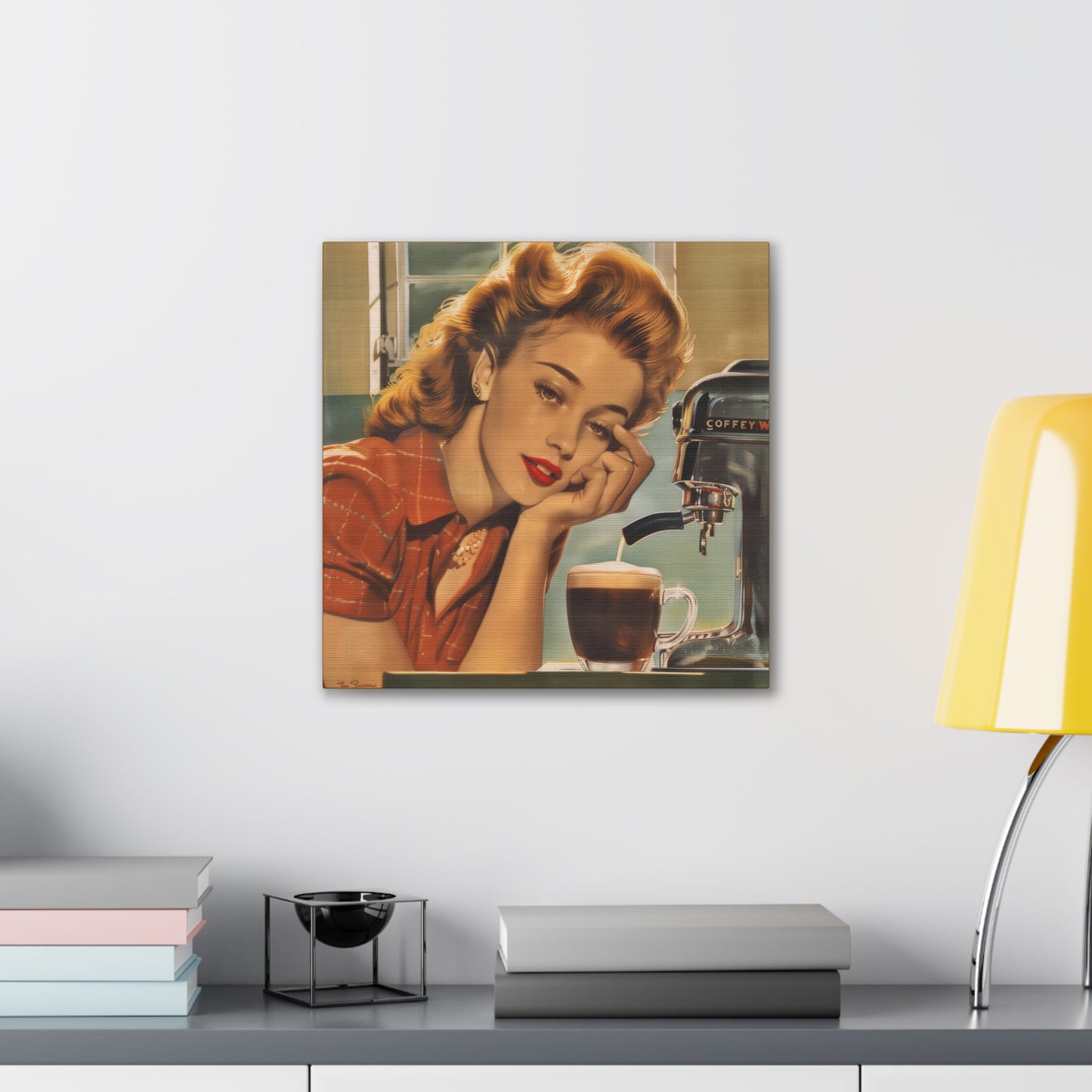 Dreaming of Coffee - Canvas Stretched, 0.75"