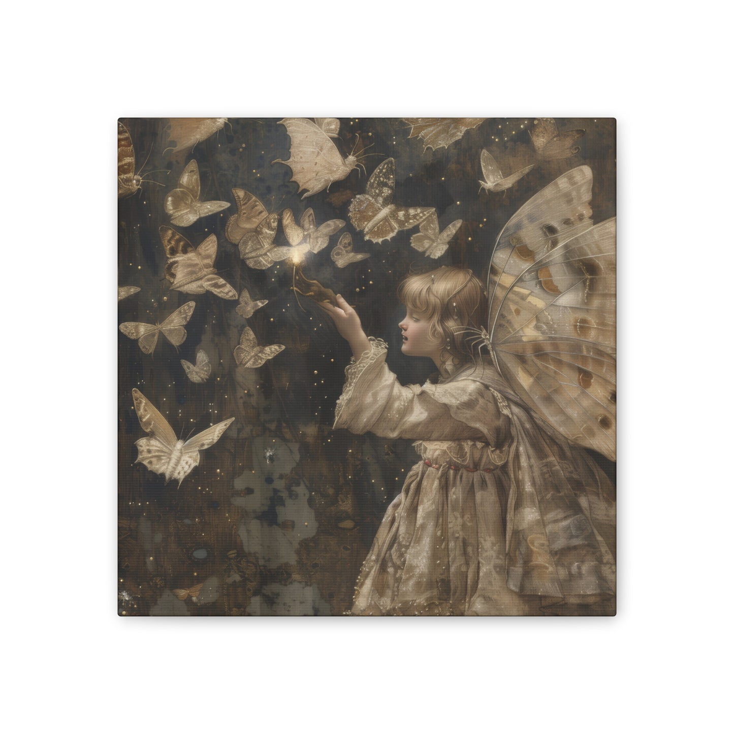 Butterflies and Fairies - Canvas Stretched, 0.75"