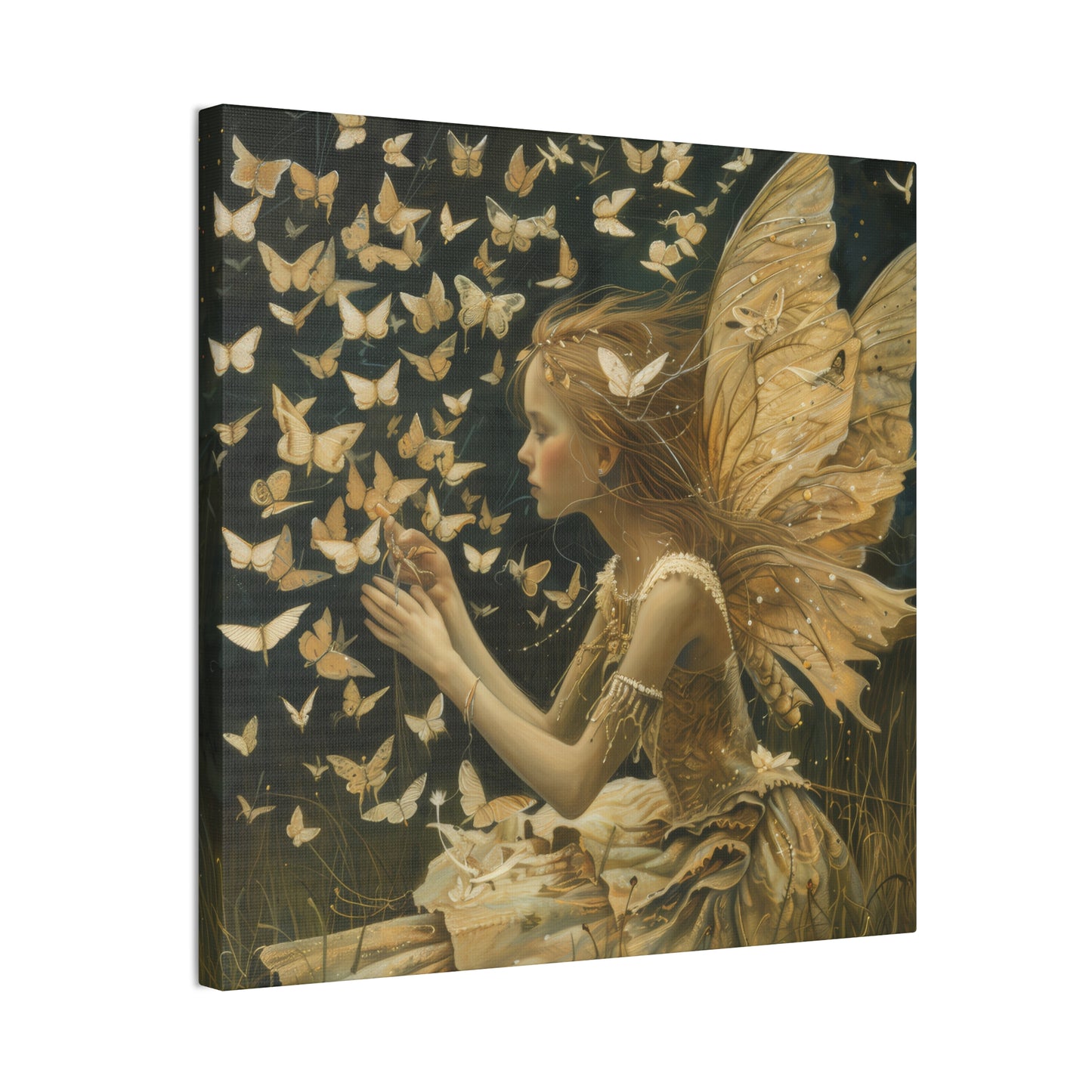 Butterflies and Fairies - Canvas Stretched, 0.75"