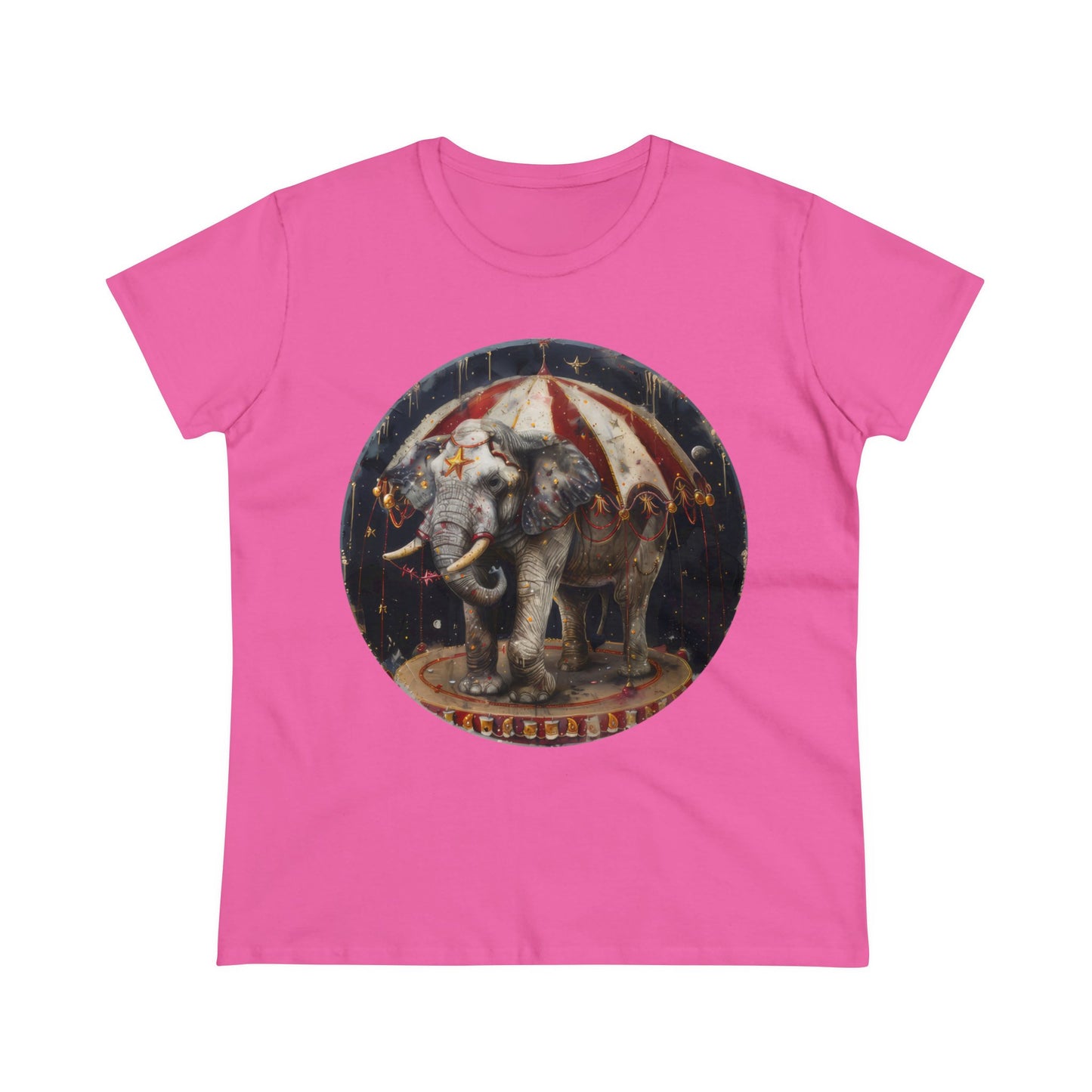 Circus Elephant - Women's Midweight Cotton Tee