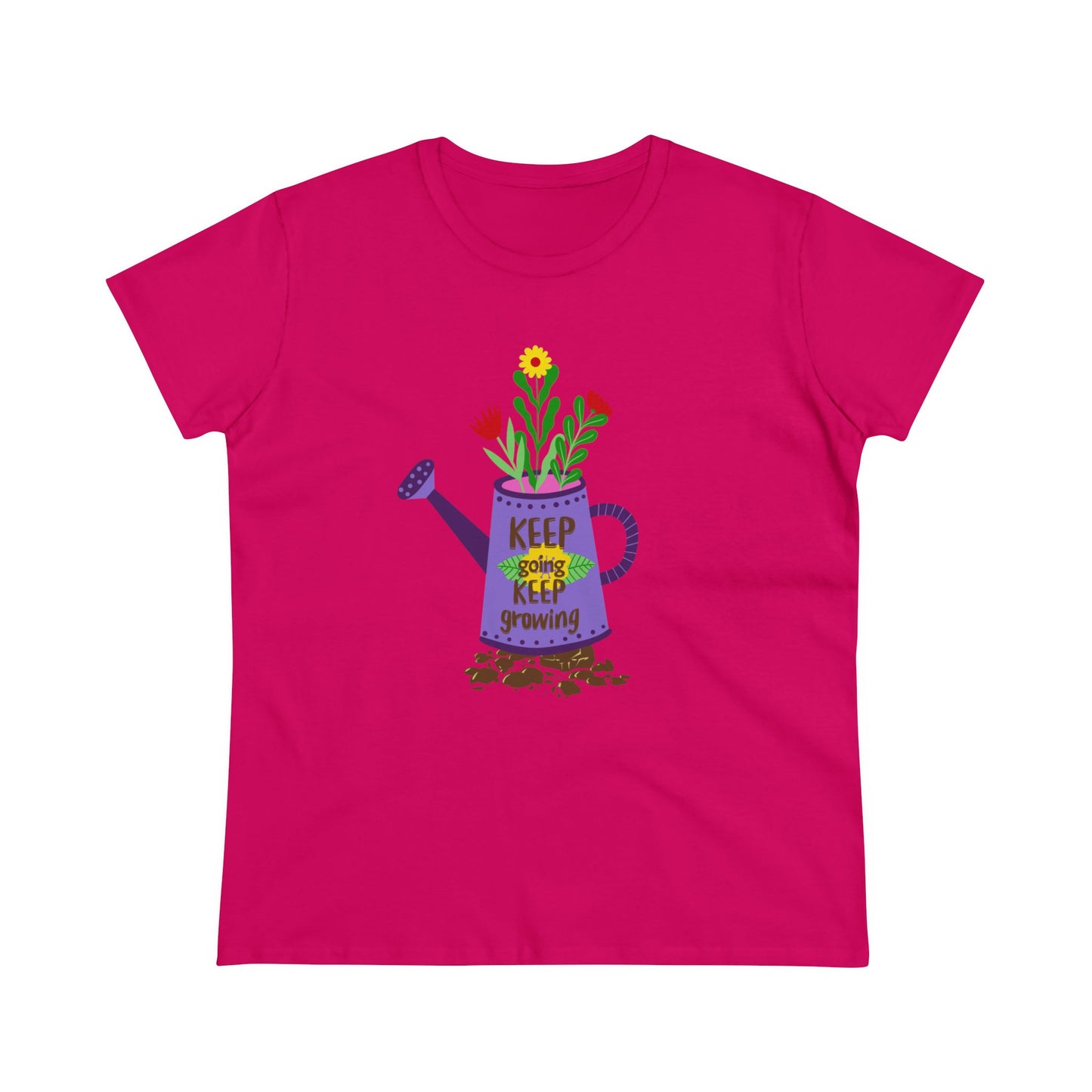 Keep Going Keep Growing - Gardening - Women's Midweight Cotton Tee