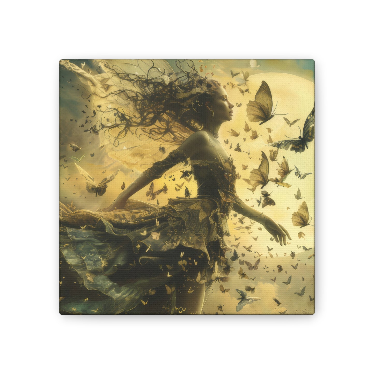 Butterflies and Fairies - Canvas Stretched, 0.75"
