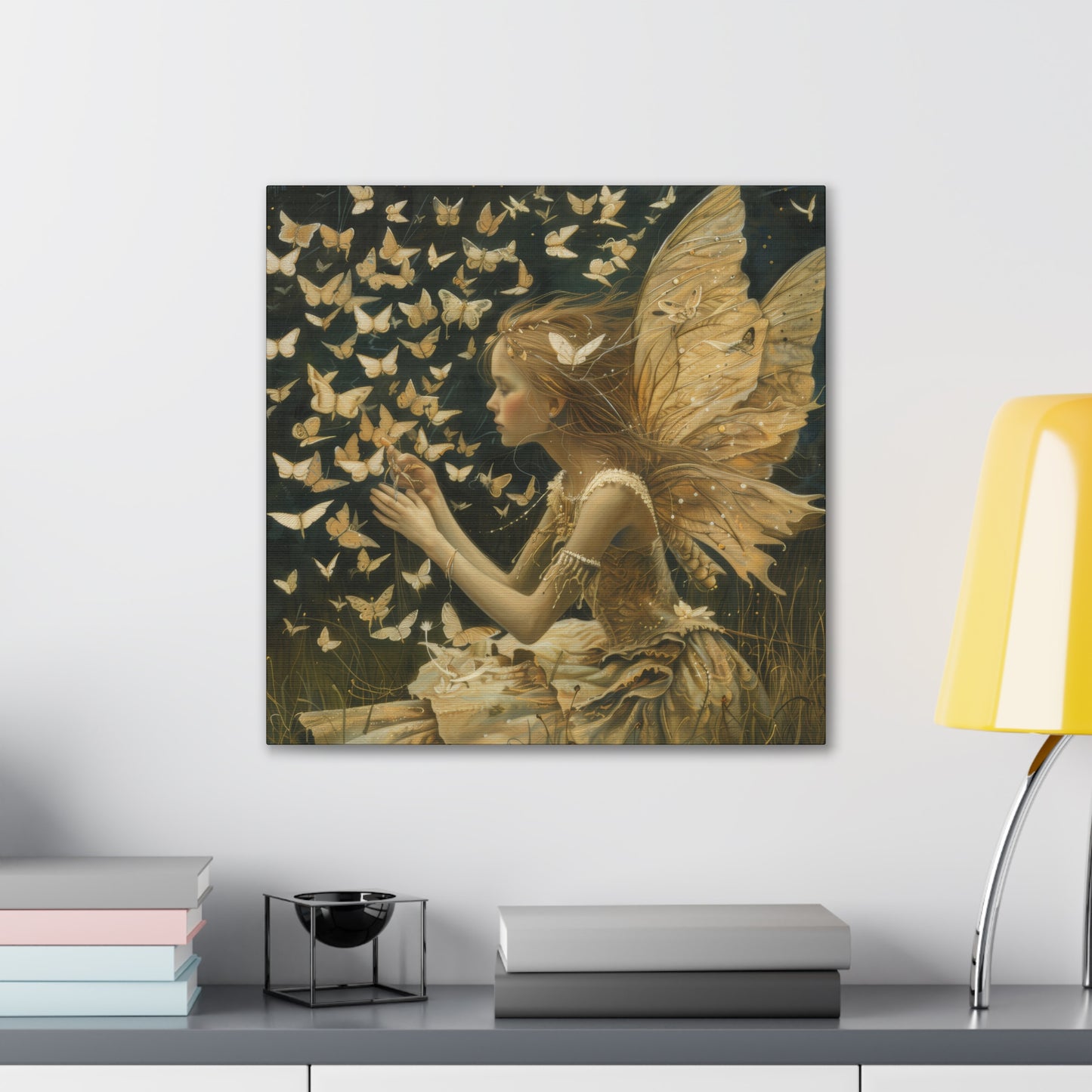 Butterflies and Fairies - Canvas Stretched, 0.75"