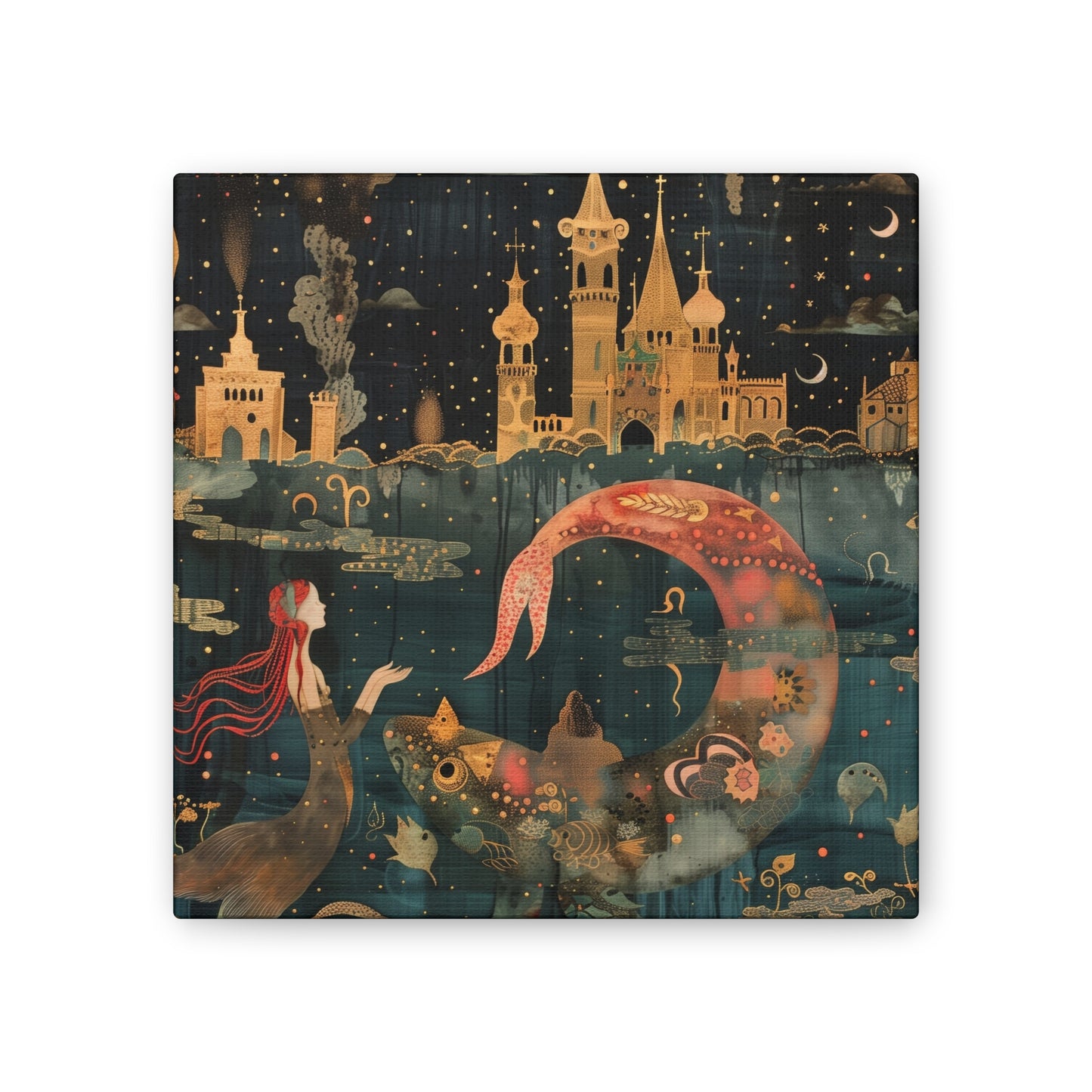 Mermaid - Canvas Stretched, 0.75"