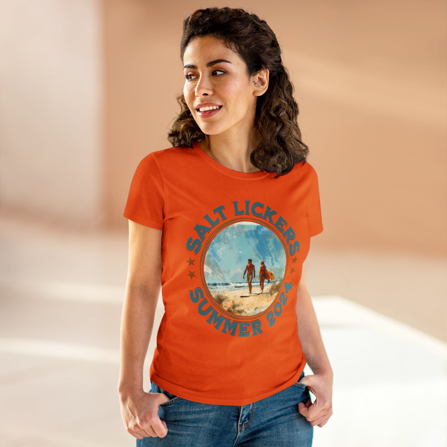 Surfing - Women's Midweight Cotton Tee