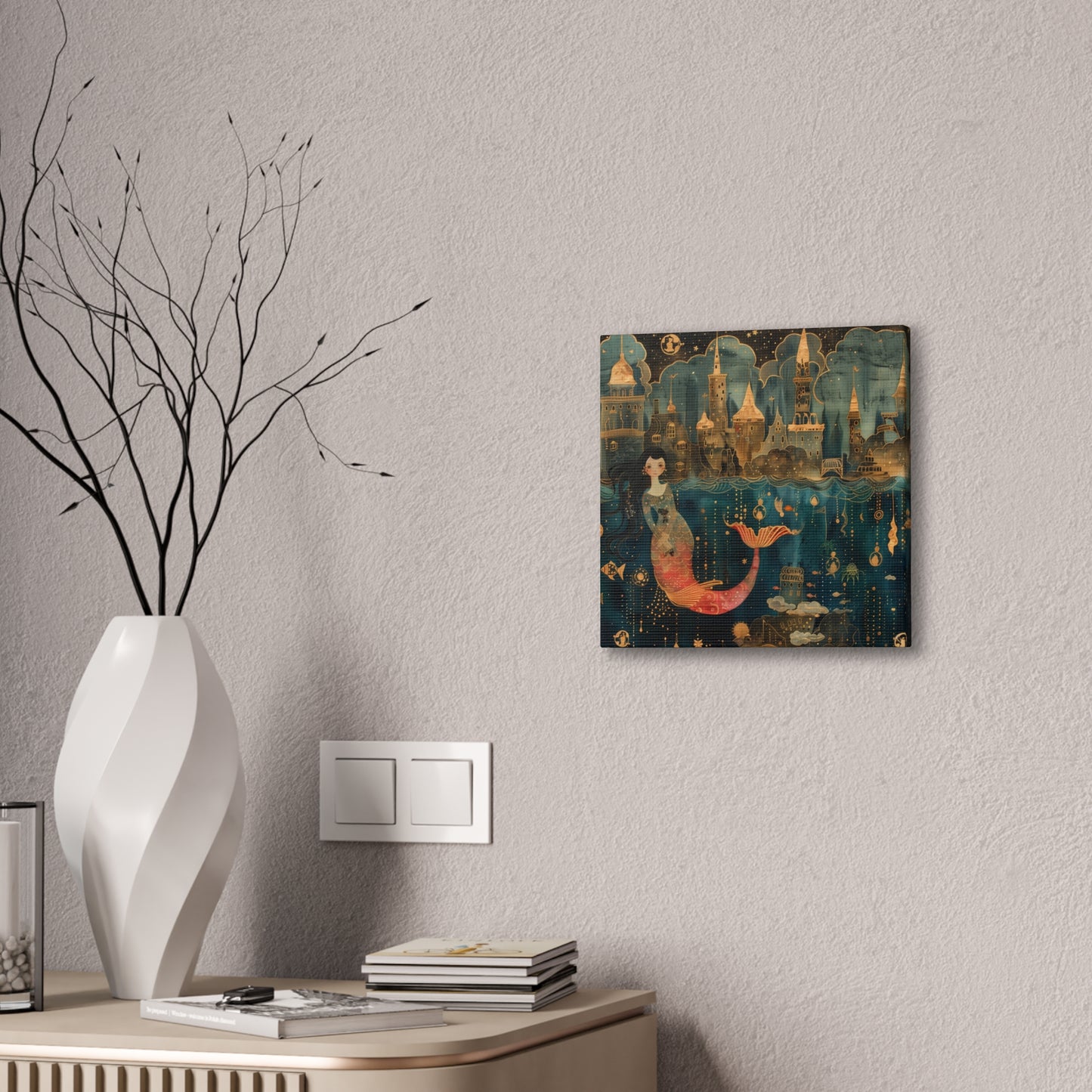 Mermaid - Canvas Stretched, 0.75"