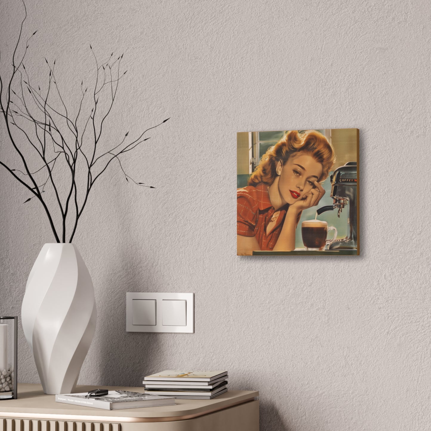 Dreaming of Coffee - Canvas Stretched, 0.75"