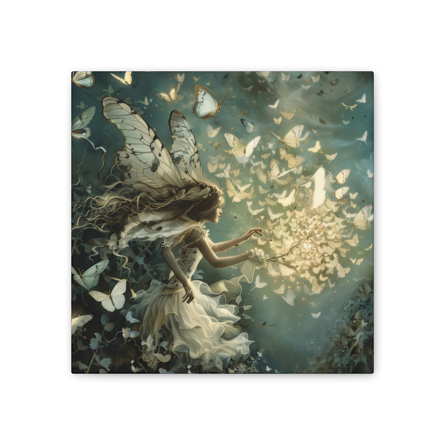 Butterflies and Fairies - Canvas Stretched, 0.75"