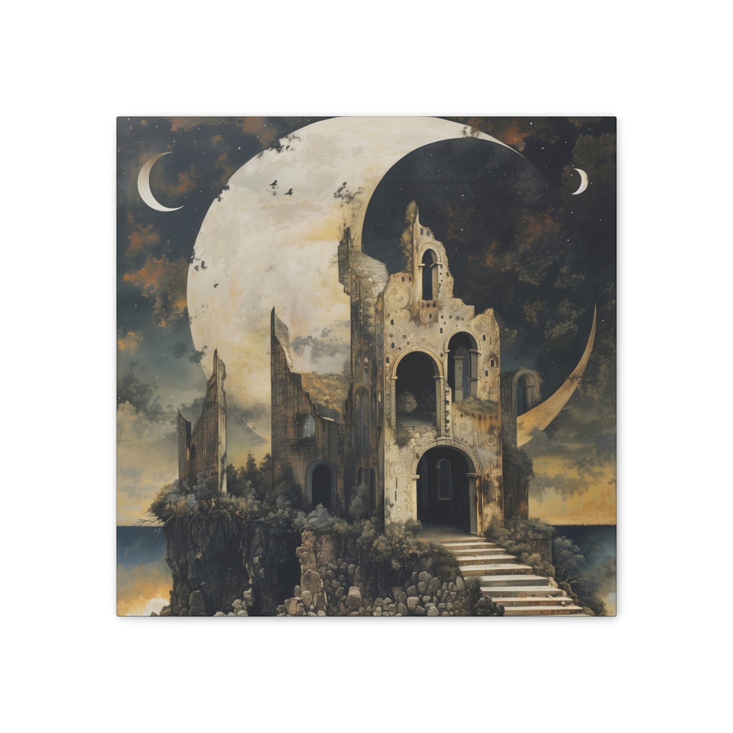 Night's Castle - Canvas Stretched, 0.75"