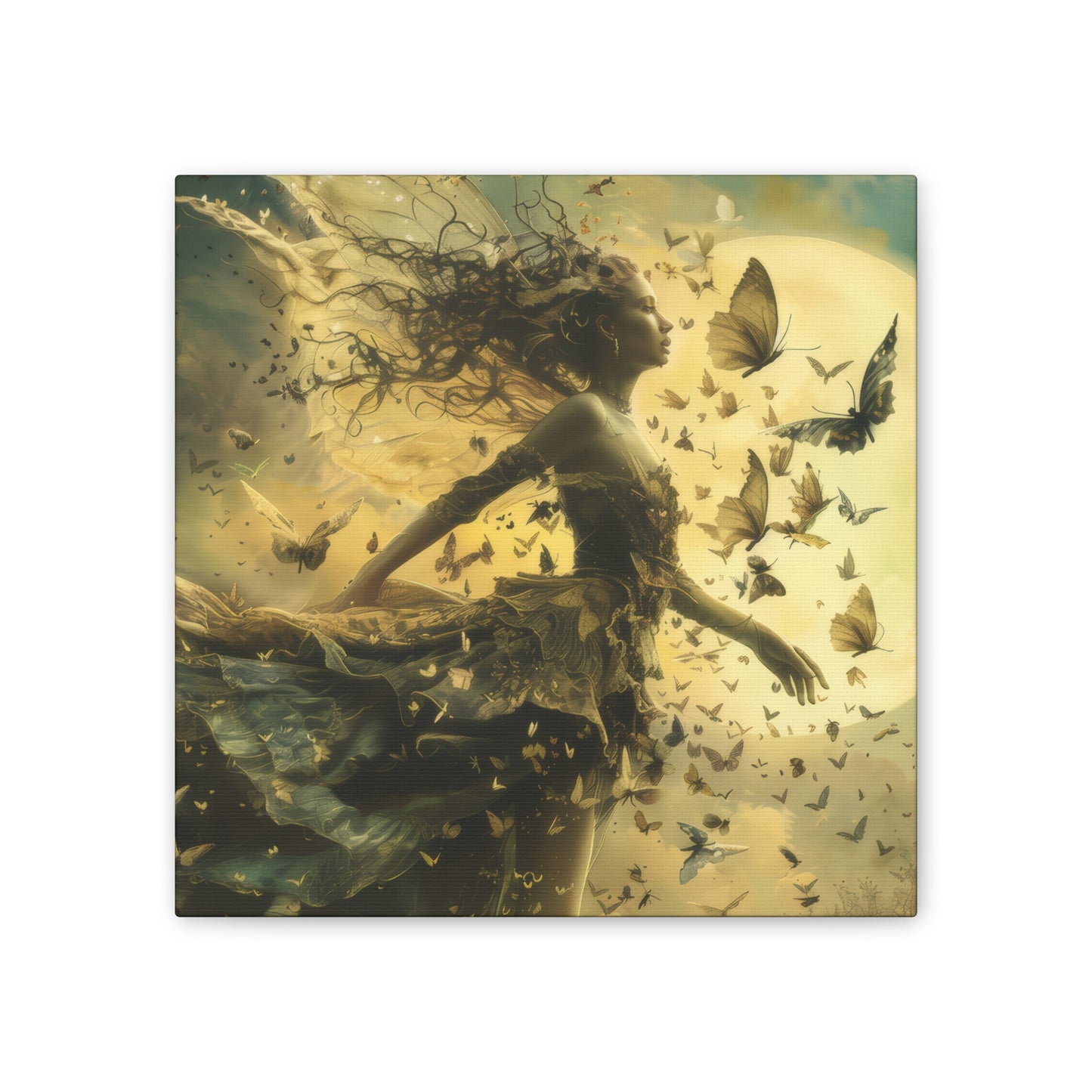 Butterflies and Fairies - Canvas Stretched, 0.75"