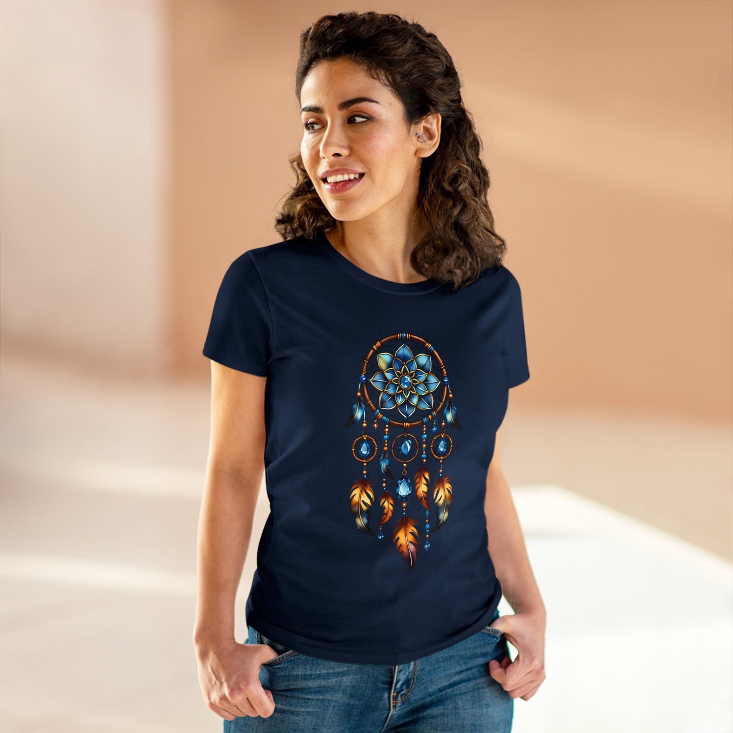 Topaz Dream Catcher - Scorpio - Astrology - Women's Midweight Cotton Tee