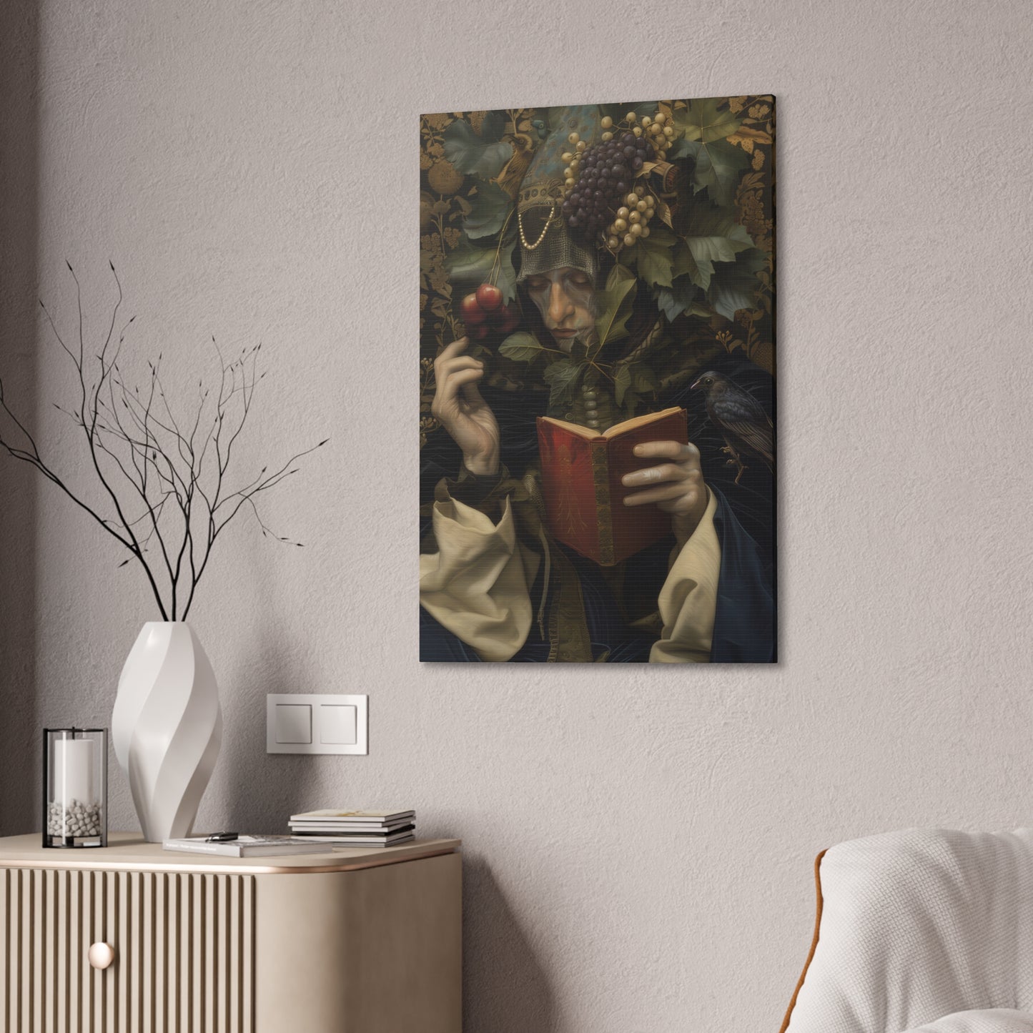 Solemn Book - Canvas Stretched, 0.75"