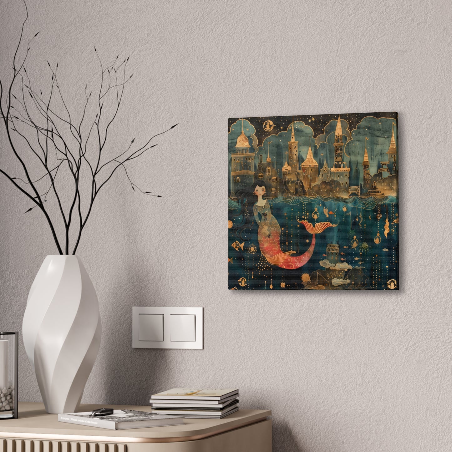 Mermaid - Canvas Stretched, 0.75"