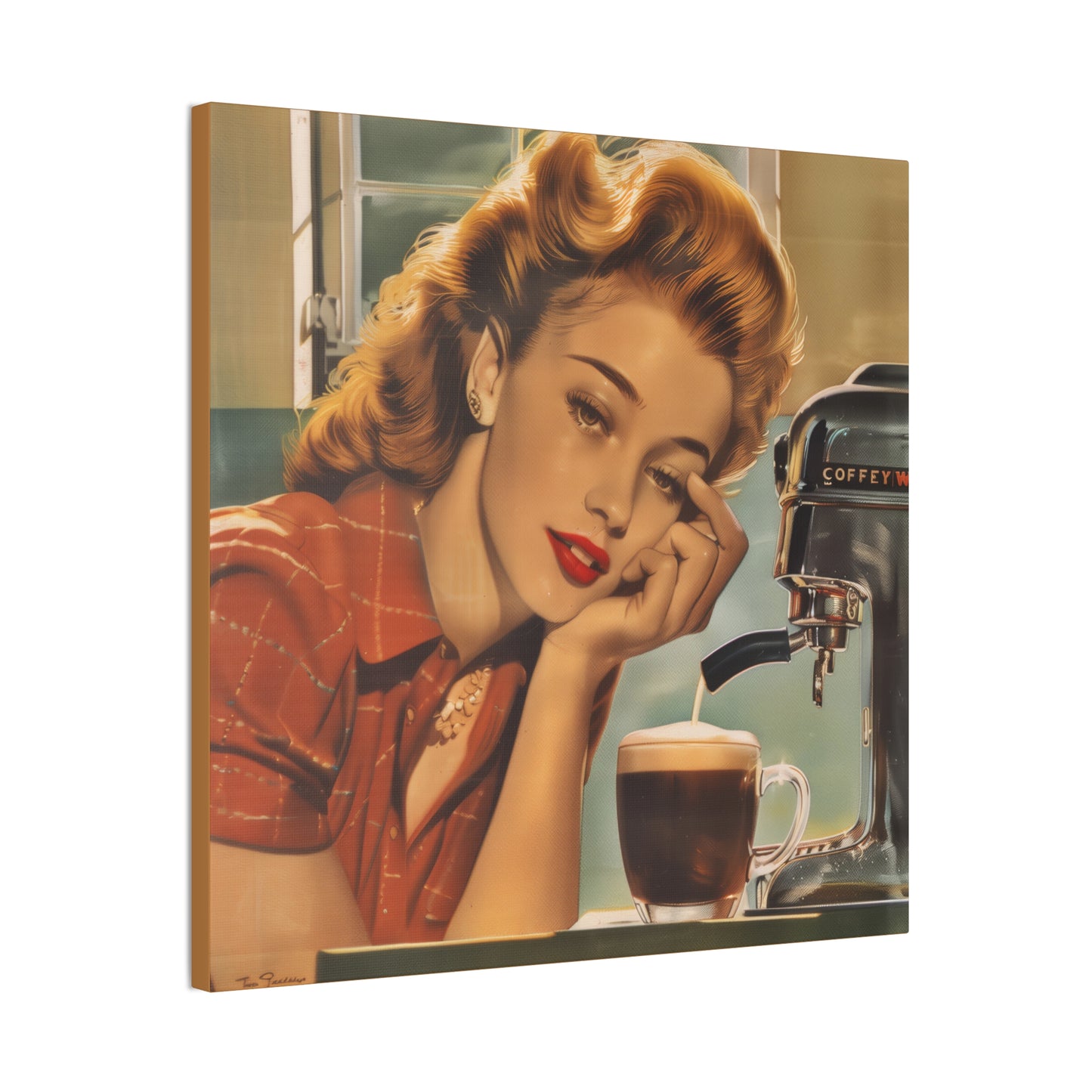 Dreaming of Coffee - Canvas Stretched, 0.75"