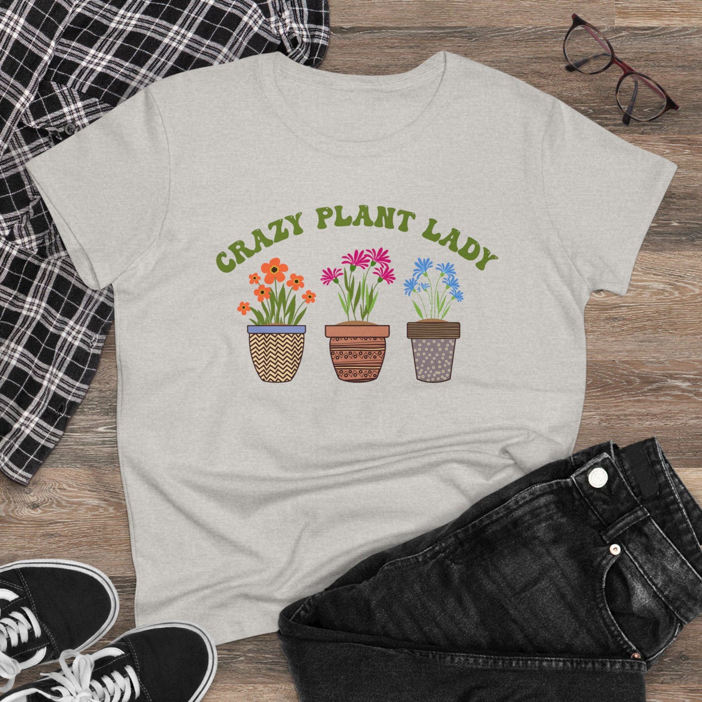 Crazy Plant Lady - Gardening - Women's Midweight Cotton Tee